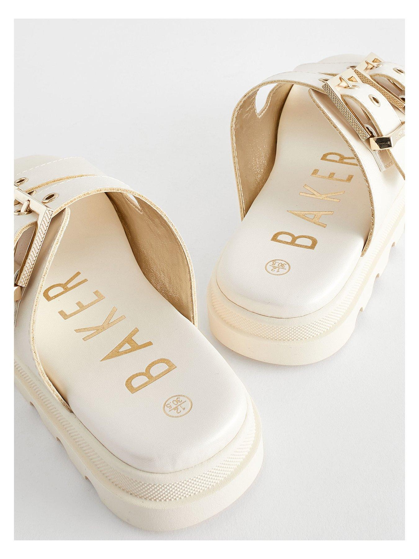 Older Girls Buckle Sandal Neutral