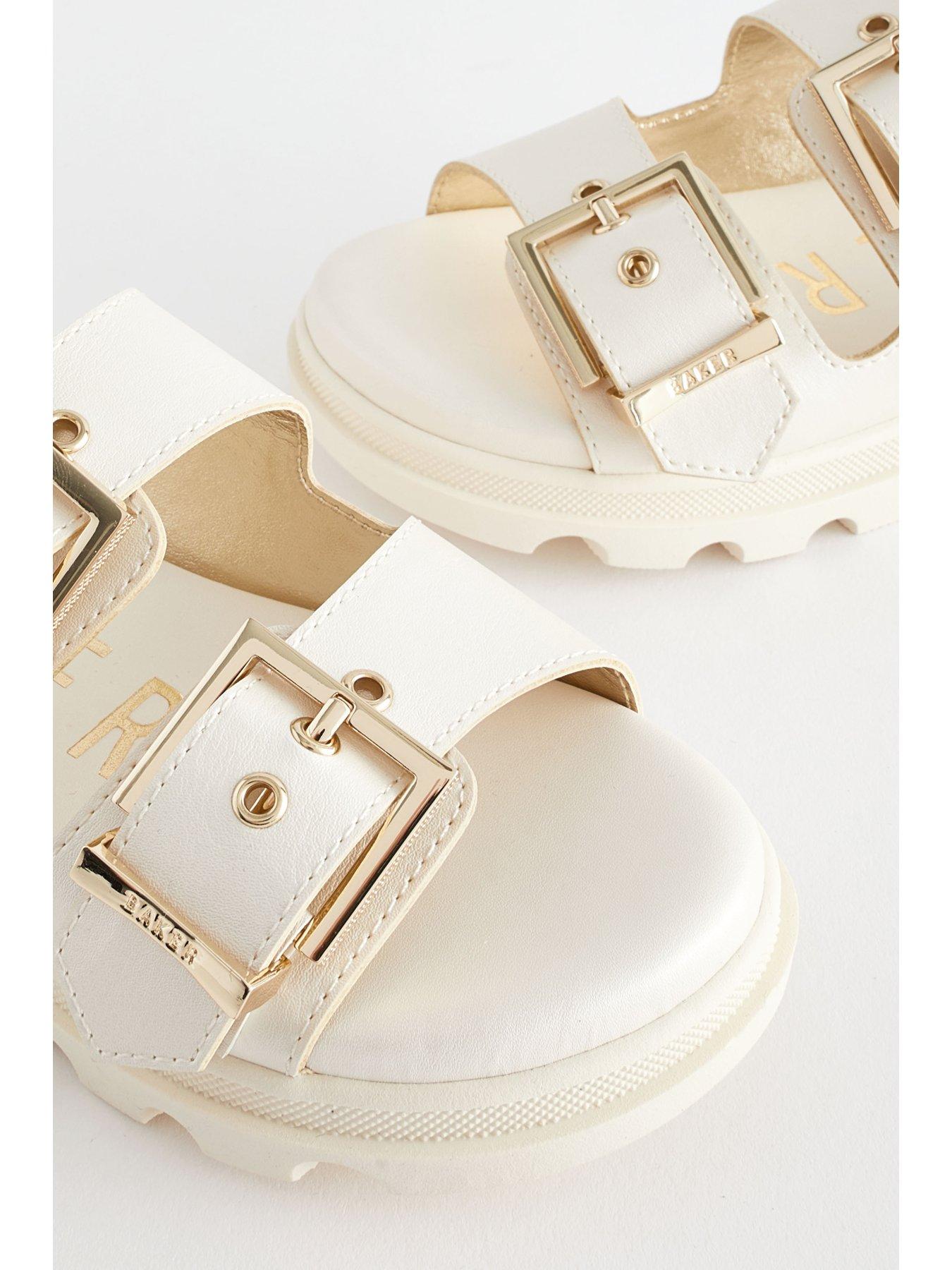 Older Girls Buckle Sandal Neutral