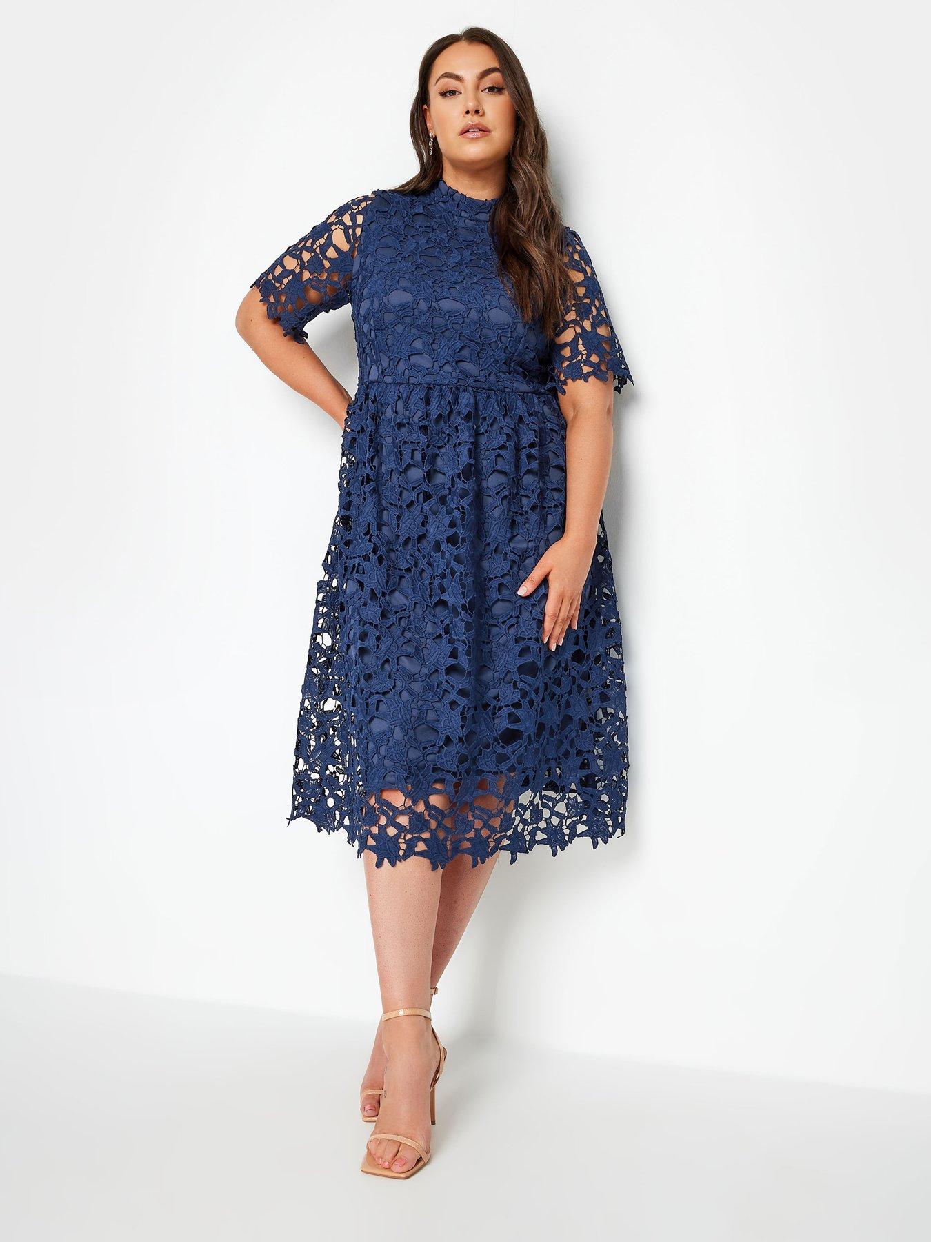 lace midi sheath dress self-portrait - White Flower Lace Midi Dress