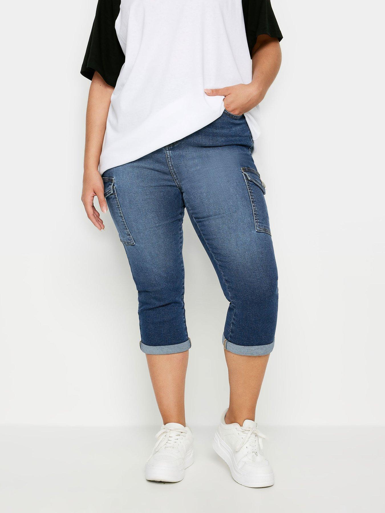 Yours Curve Cargo Crop - Blue