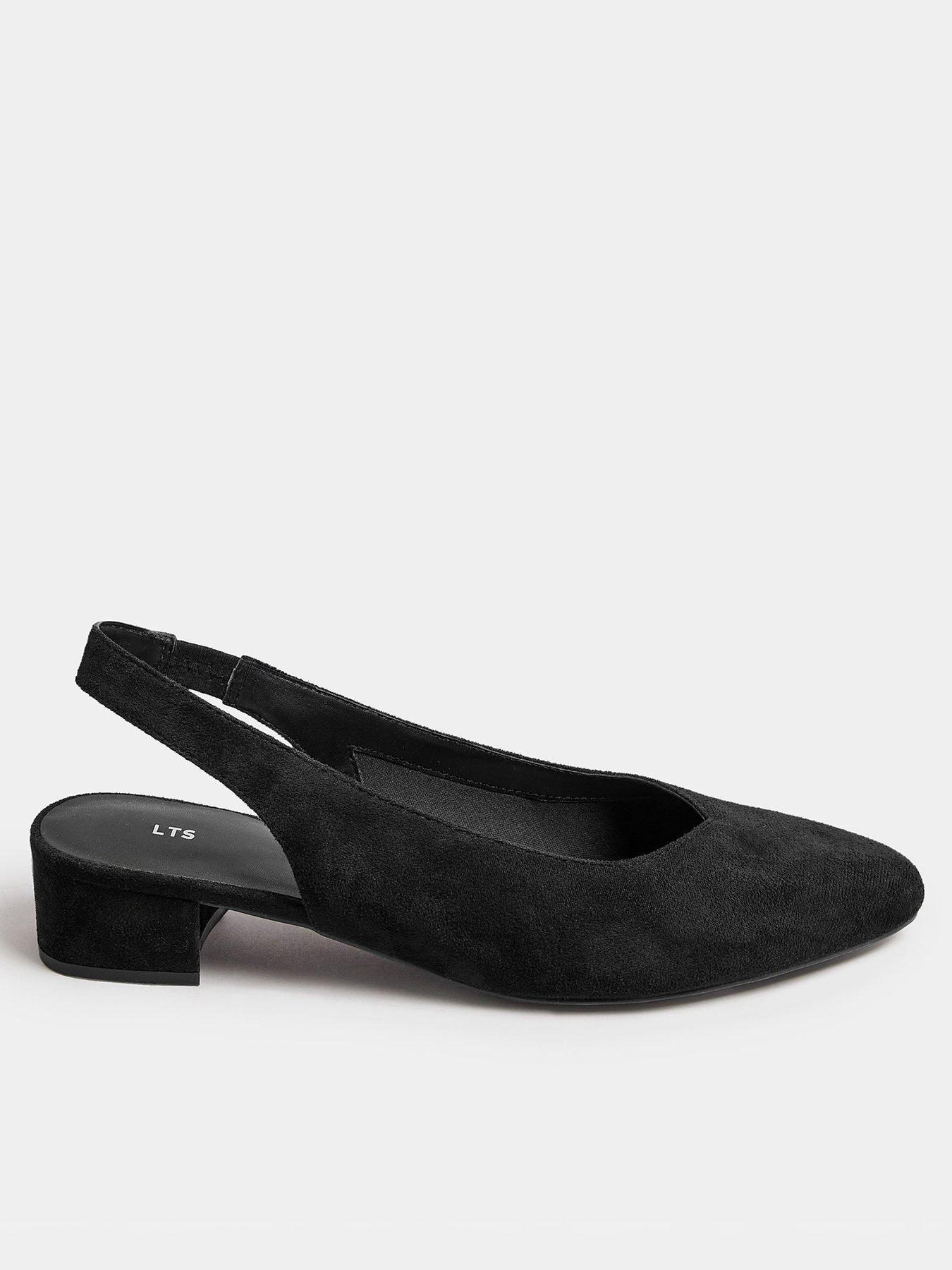 Long Tall Sally Slingback Point Mid Block Black