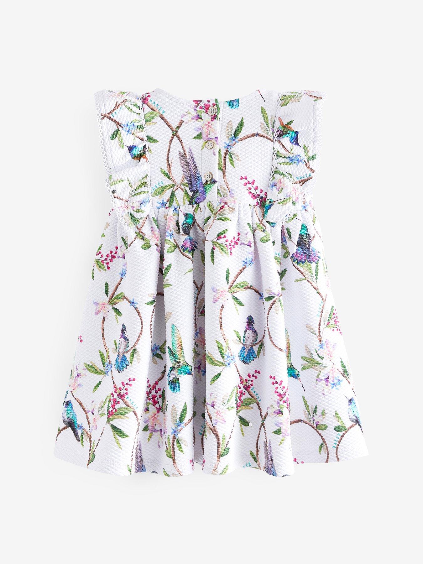 Ted Baker Toddler Girls Textured Jersey Dress White Very