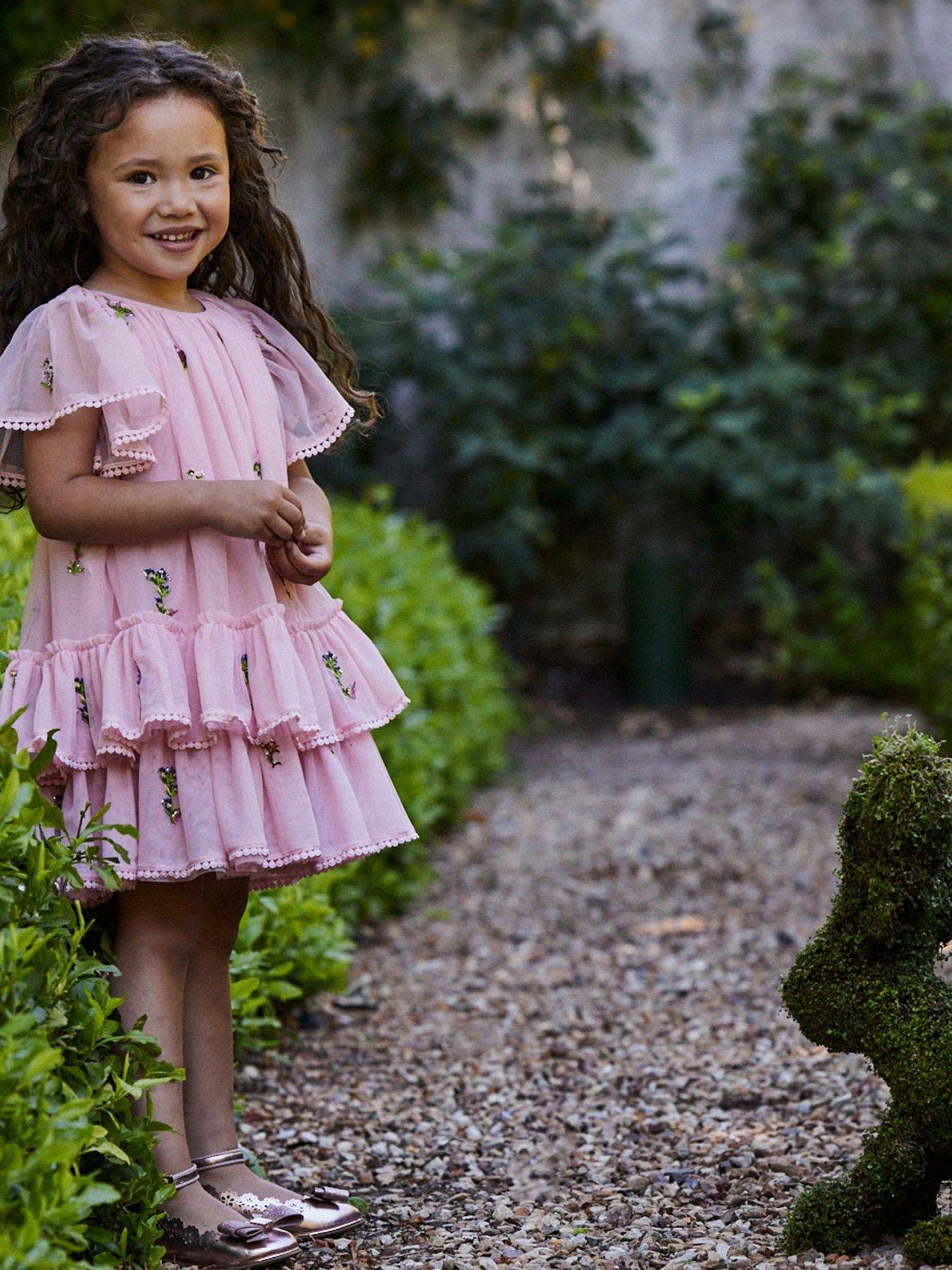 Ted Baker Younger Girls Embellished Tulle Dress Pink very