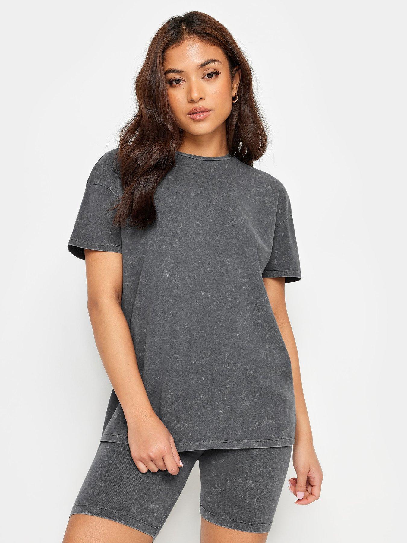 undefined Petite Acid Wash T Shirt