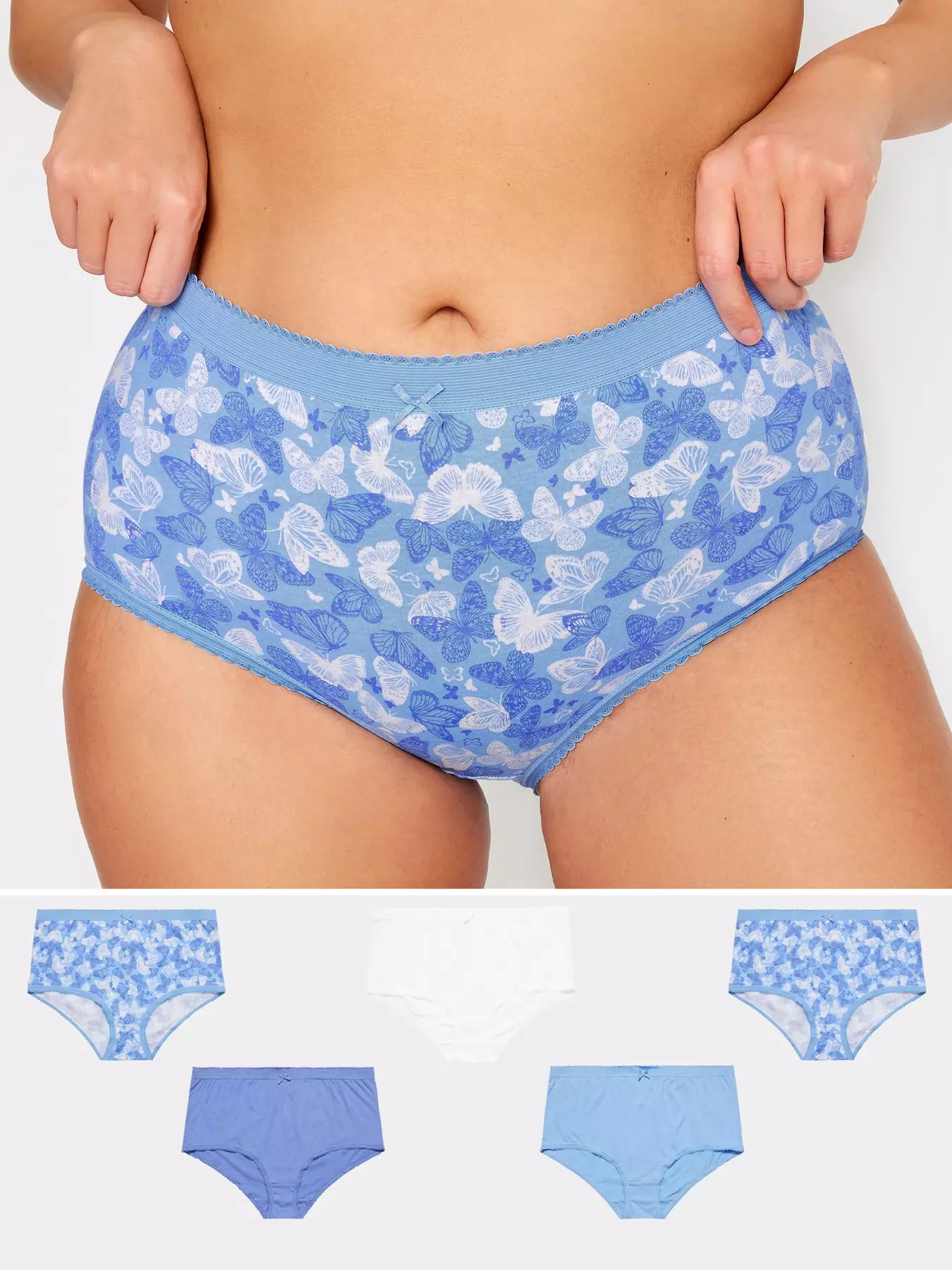 Butterfly Old Ladies Underwear Sexy Low Rise Full Cover Briefs