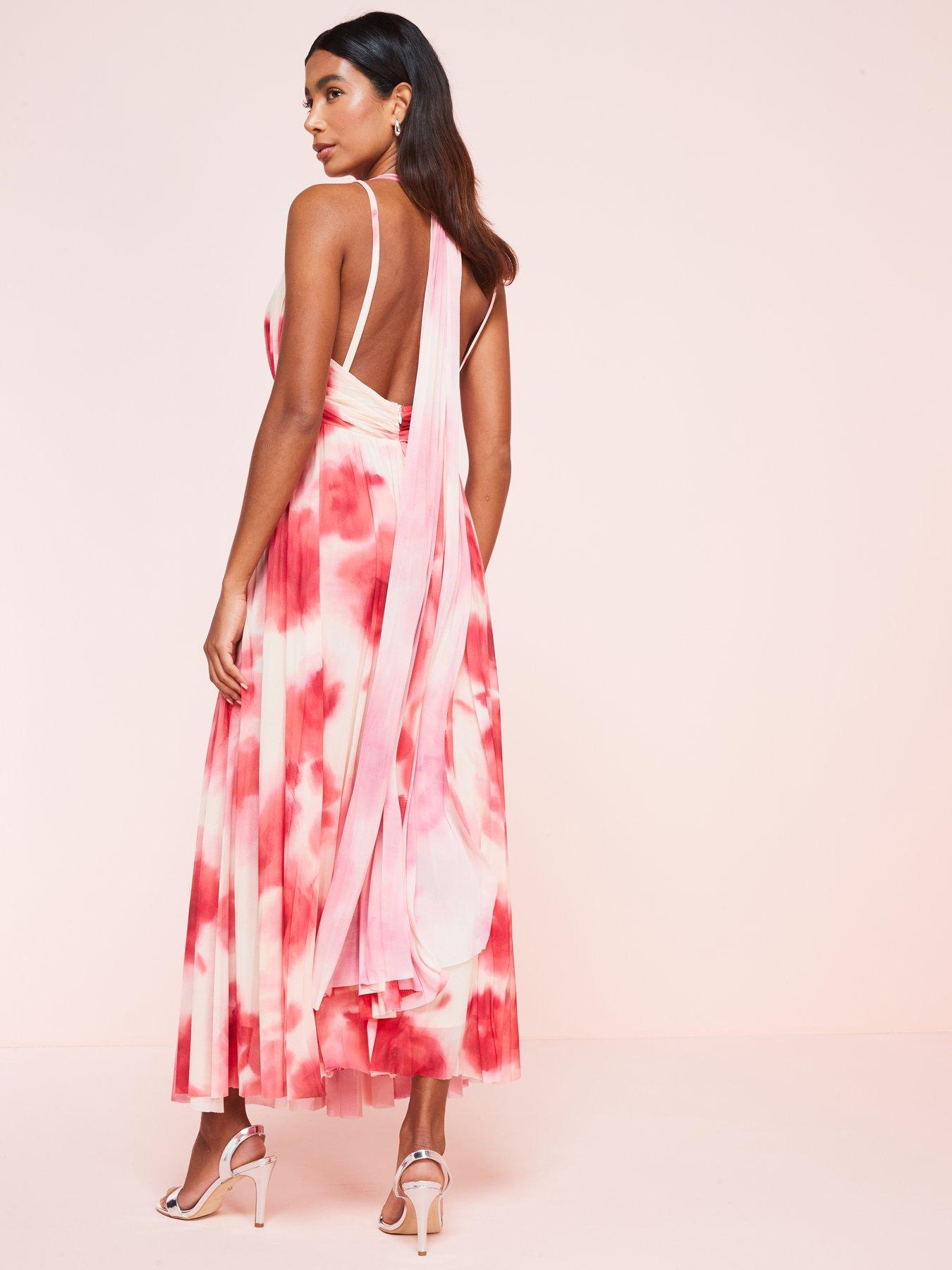 Mango Printed Pleated Dress Multi