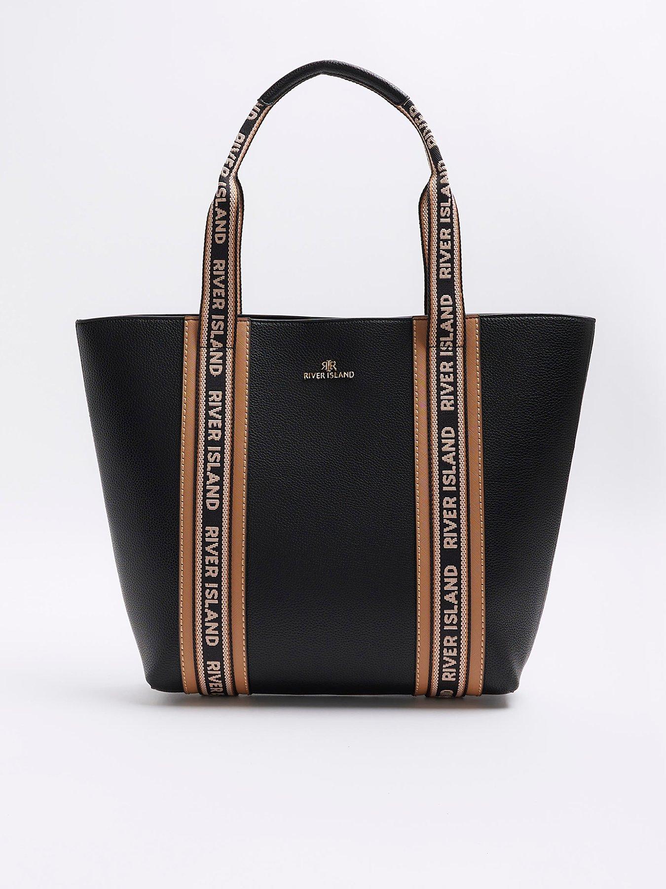River Island Webbing Pu Shopper Black Very