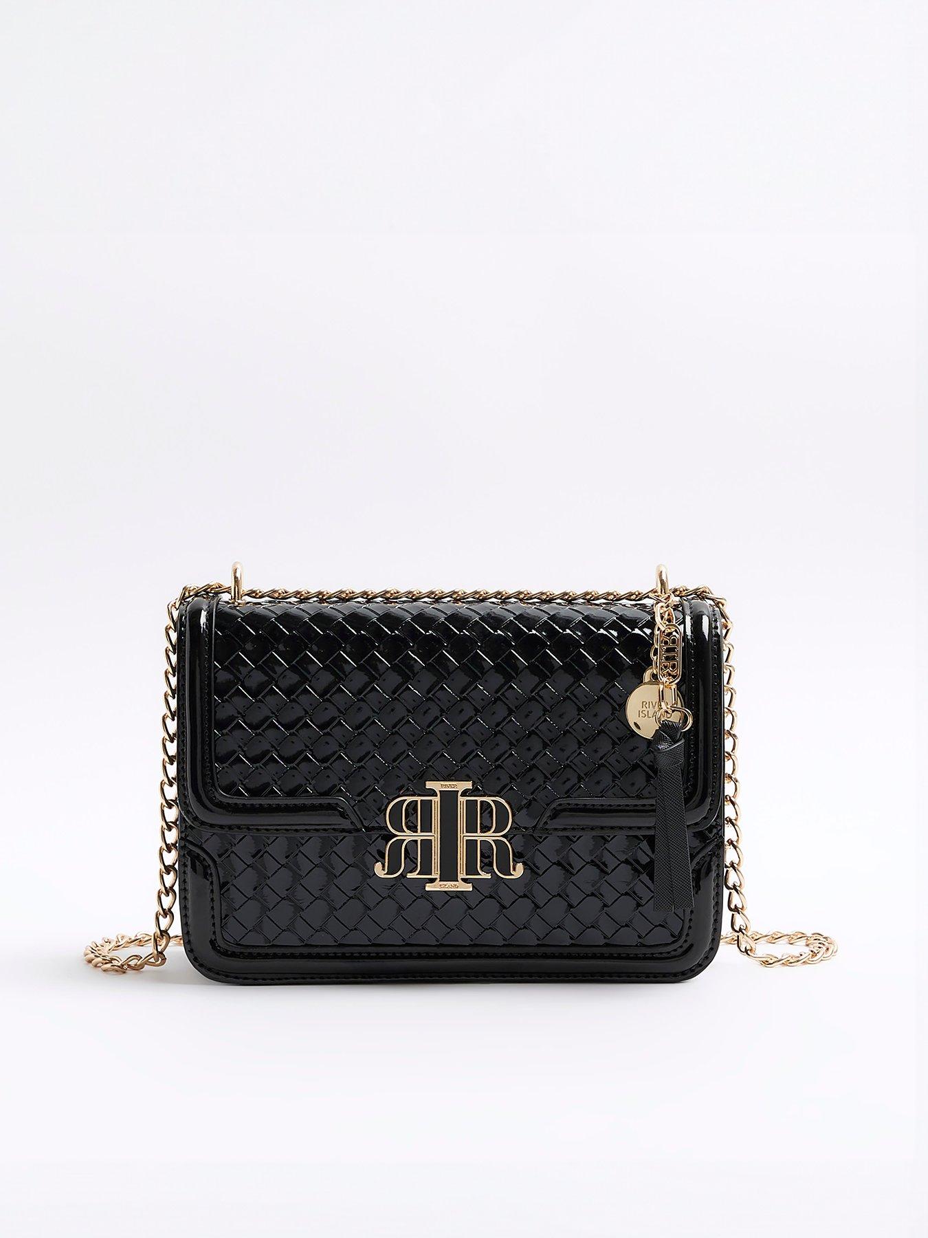 River island woven bag online