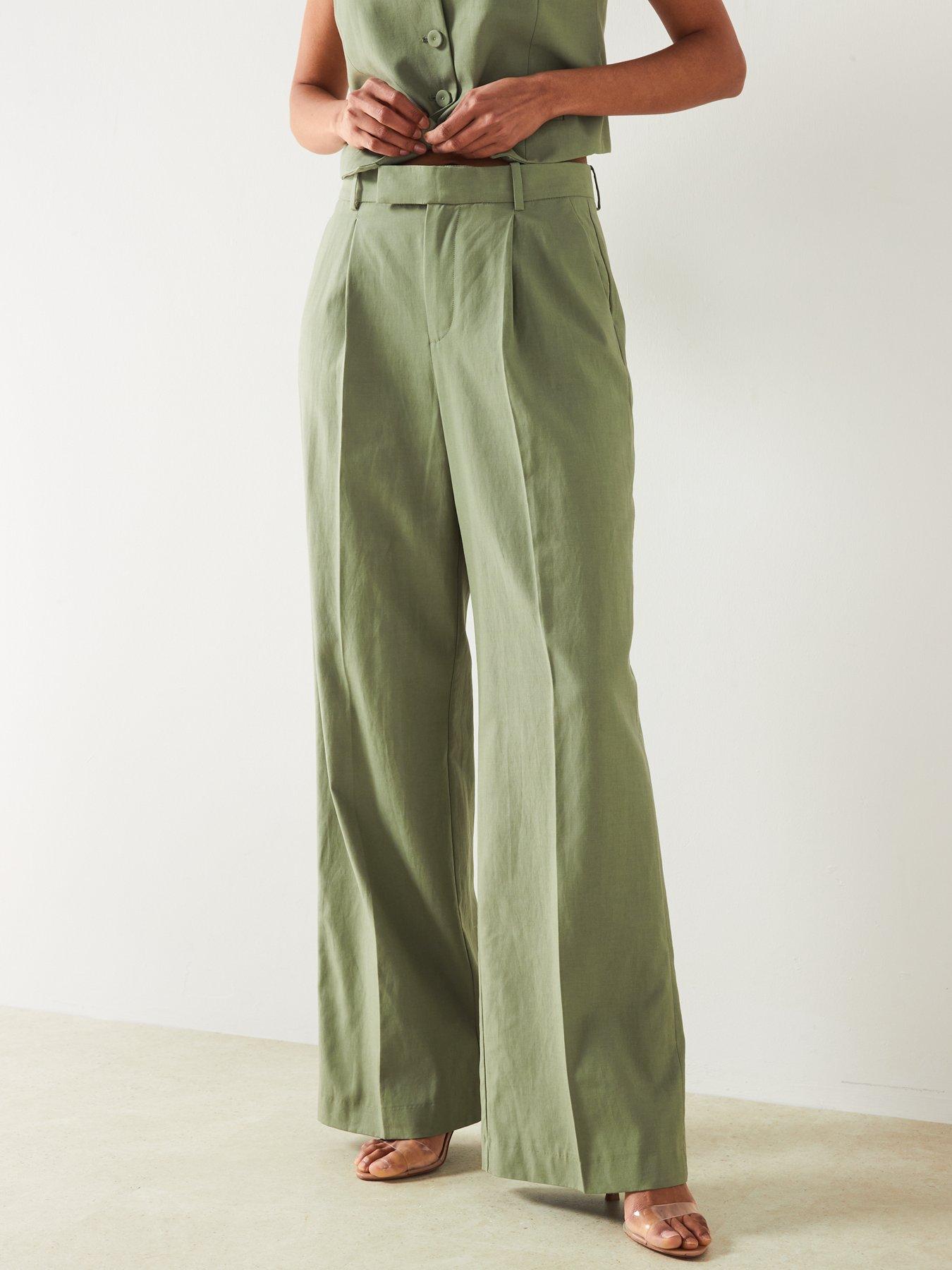 Mango green pants clearance