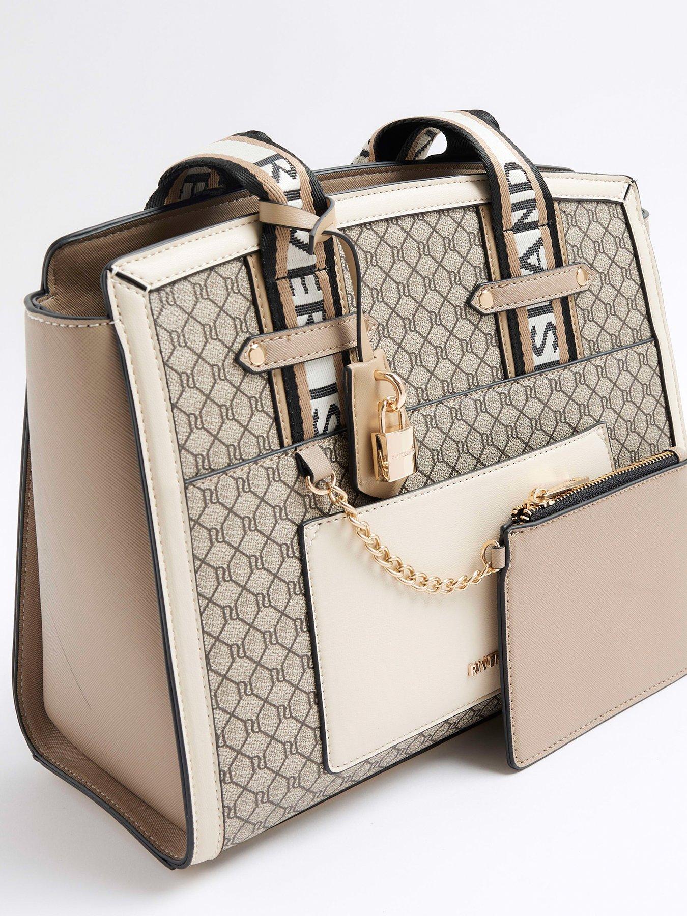 River island monogram tote bag hotsell