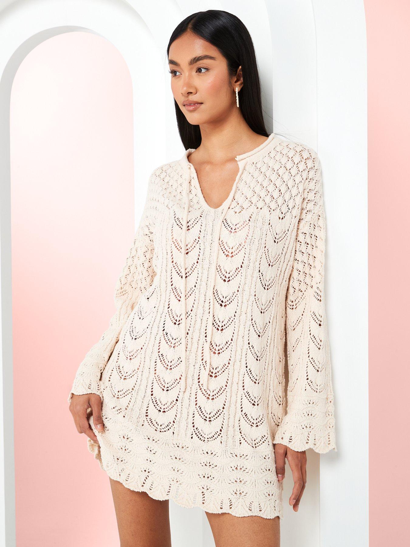 mango-knitted-dress-belice-beige