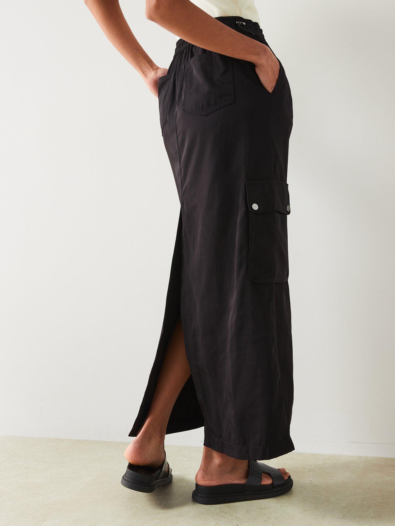 Image 2 of 6 of Mango Cargo Skirt - Black