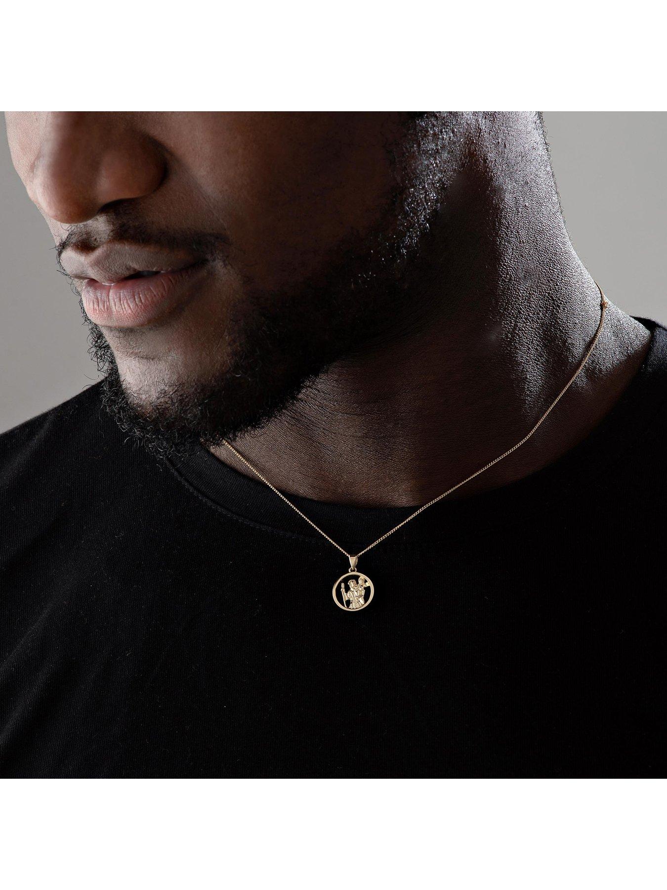 9ct Yellow Gold St Christopher Pendant