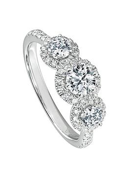 created brilliance serena 9ct white gold 1ct tw lab grown diamond engagement ring