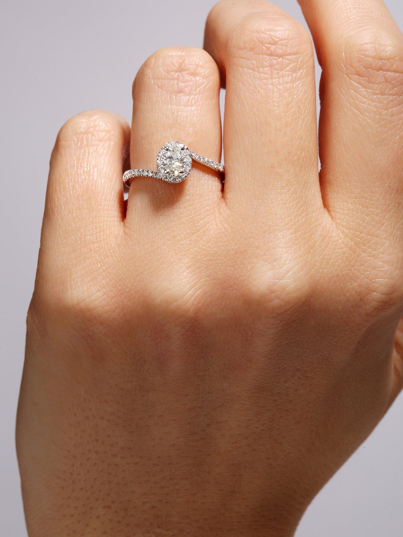 Image 5 of 5 of Created Brilliance Camille 9ct White Gold 0.50ct tw Lab Grown Diamond Engagement Ring