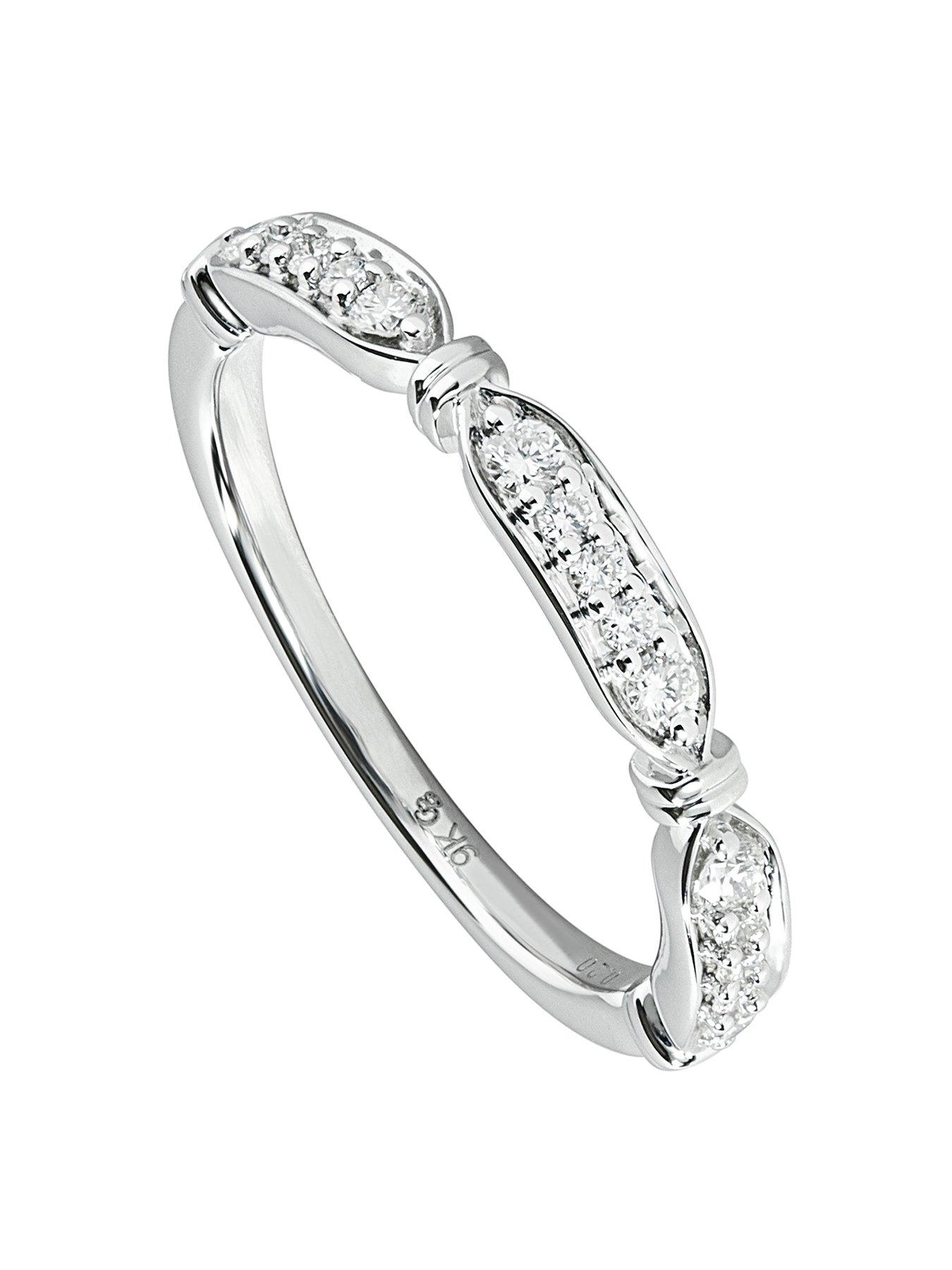 Product photograph of Created Brilliance Nova 9ct White Gold 0 20ct Tw Lab Grown Diamond Eternity Band Ring from very.co.uk