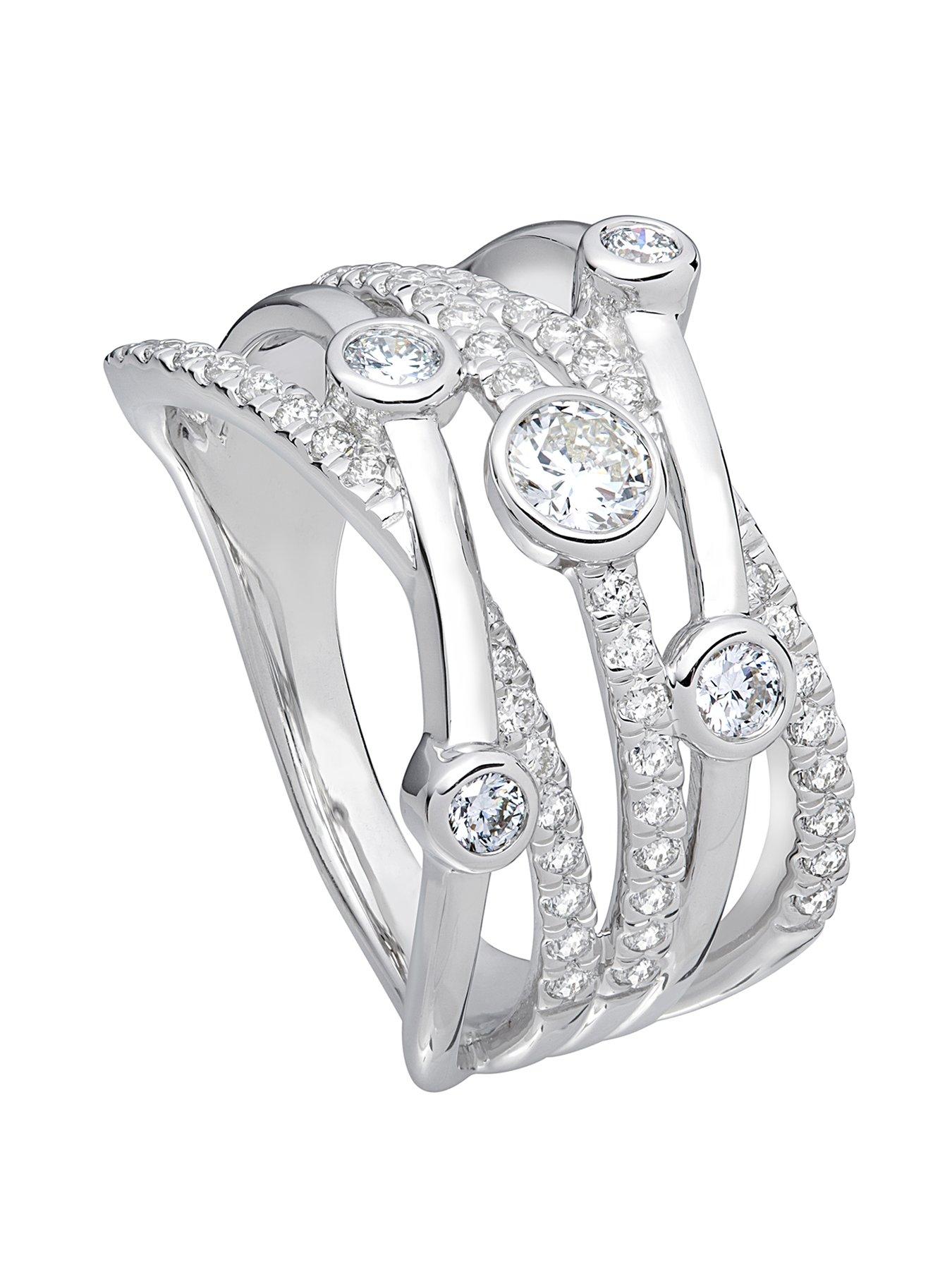 Created Brilliance Capri 9ct White Gold 0.75ct tw Lab Grown Diamond Band Ring
