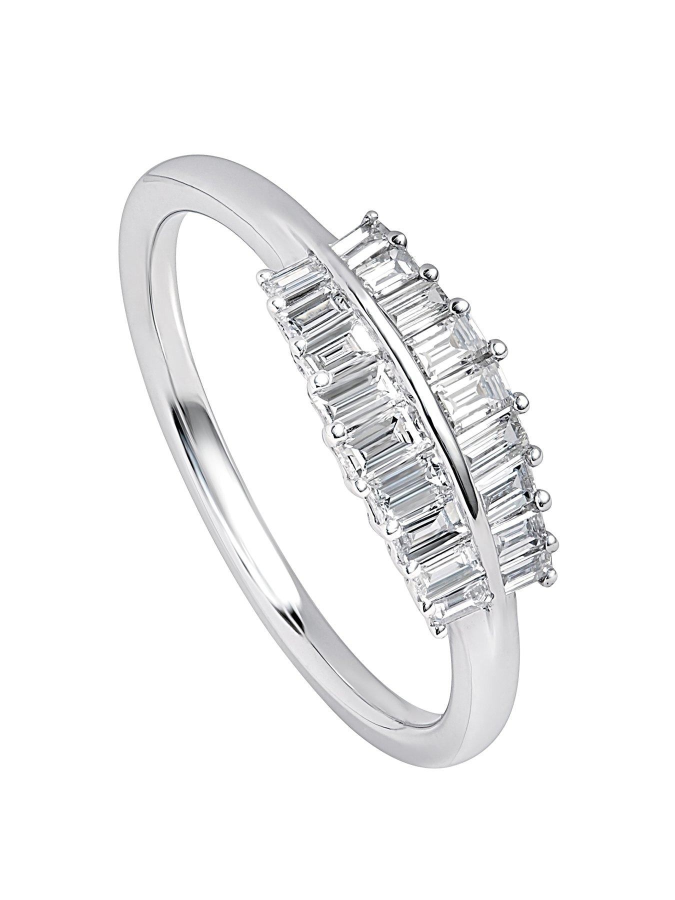 Image 1 of 5 of Created Brilliance Aurora 9ct White Gold 0.40ct tw Lab Grown Diamond Engagement Ring