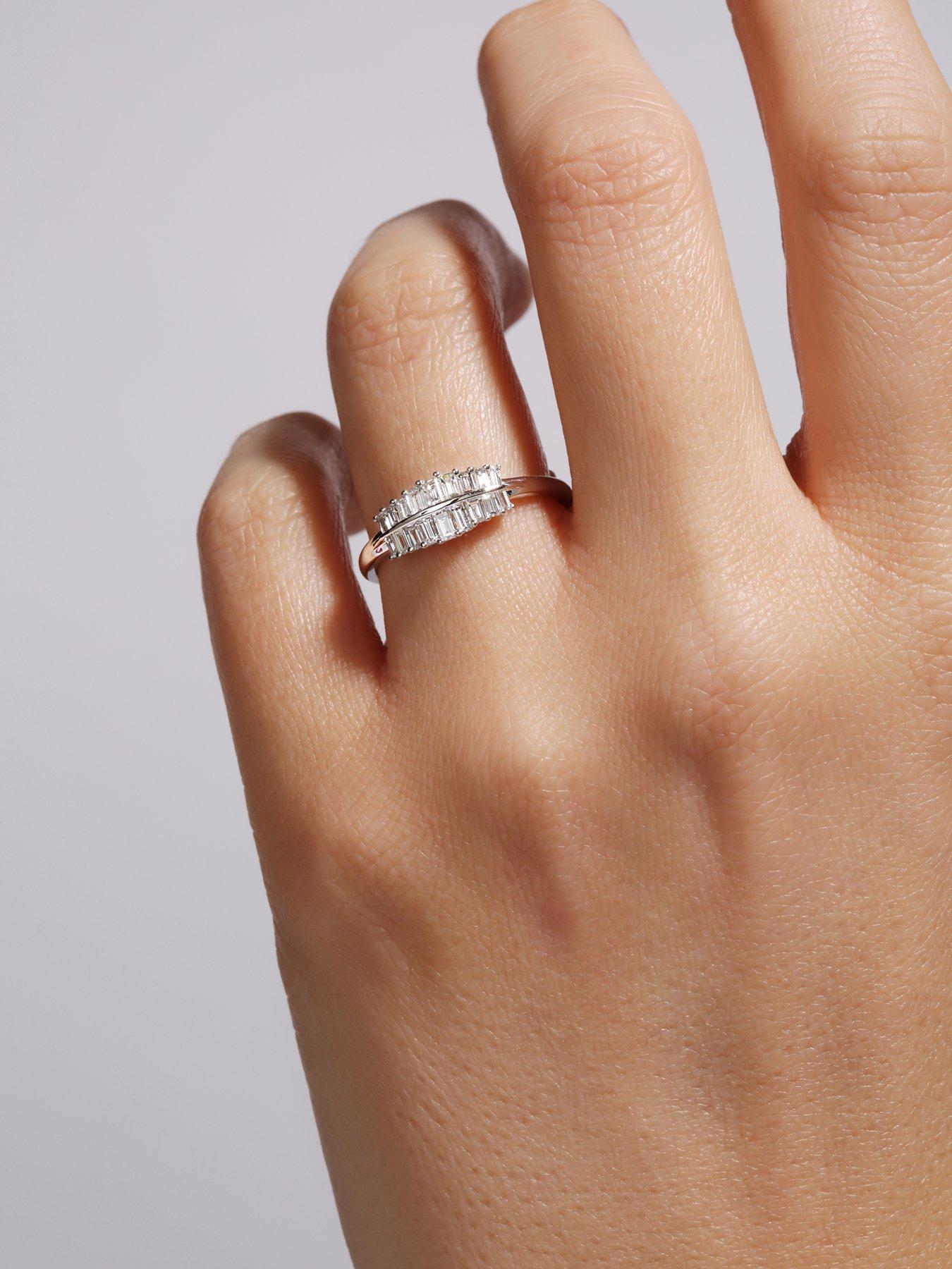 Image 5 of 5 of Created Brilliance Aurora 9ct White Gold 0.40ct tw Lab Grown Diamond Engagement Ring