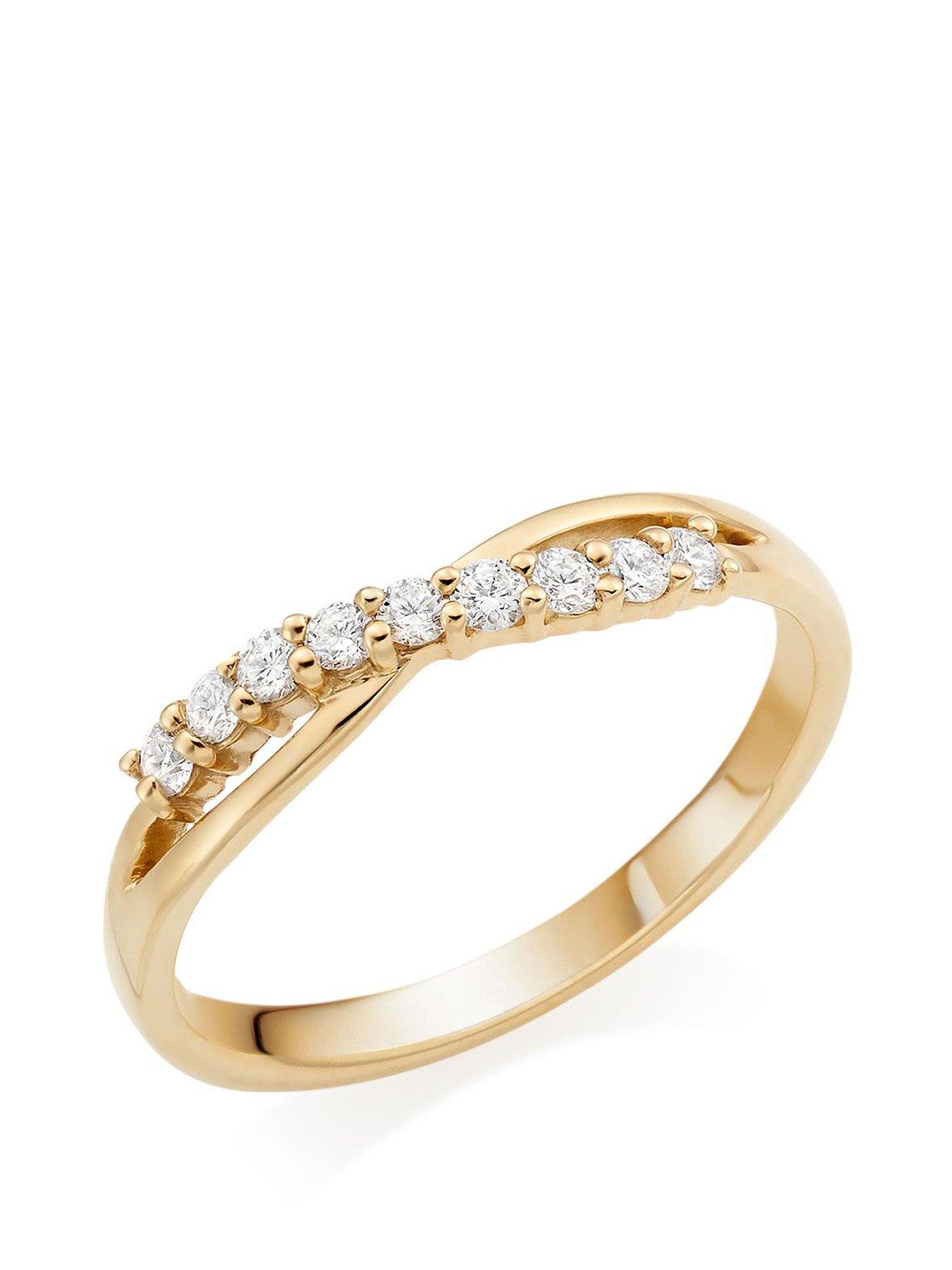 Beaverbrooks 18ct Yellow Gold Diamond Wedding Ring