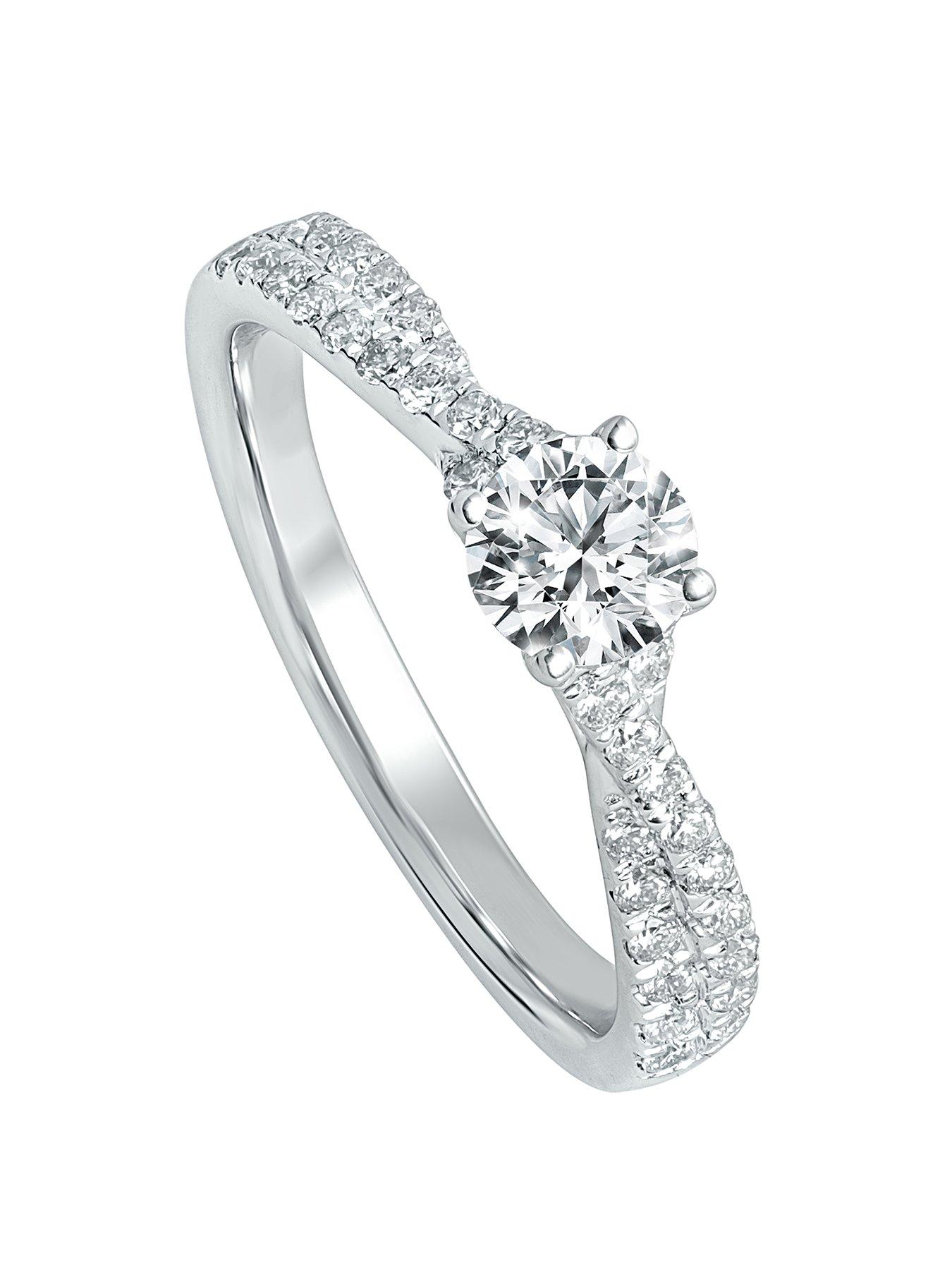 undefined Amie 9ct White Gold 0.66ct tw Lab Grown Diamond Engagement Ring