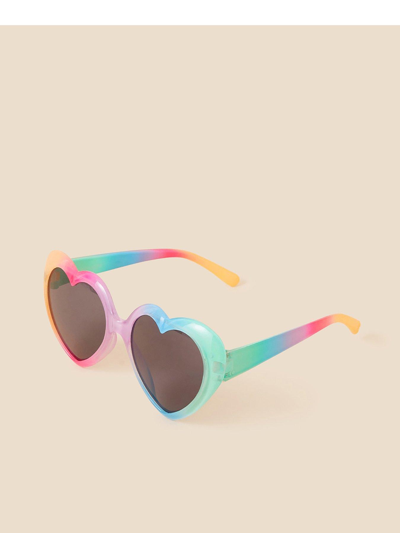 undefined Girls Rainbow Heart Sunglasses - Multi
