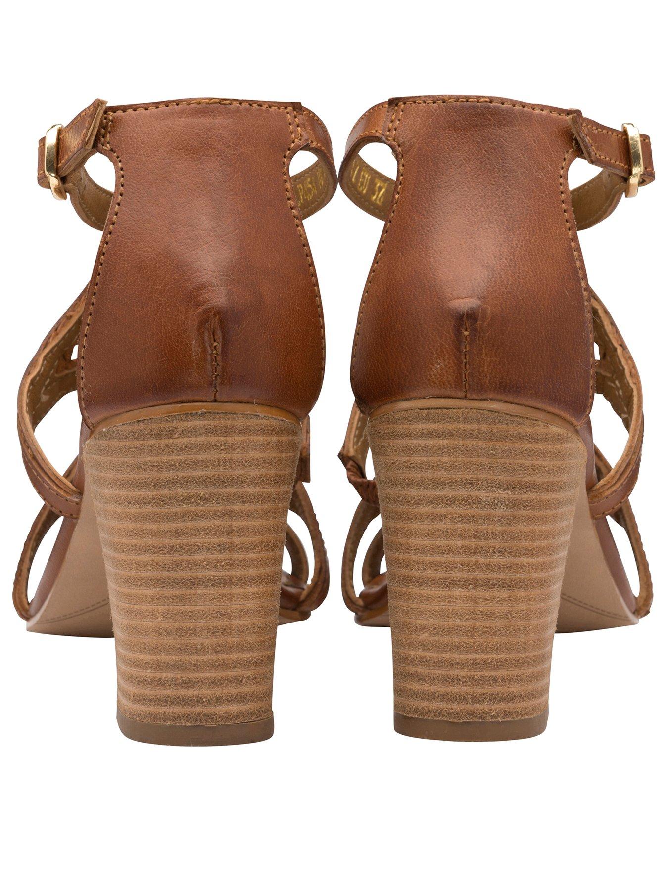 Tan heeled deals sandals uk