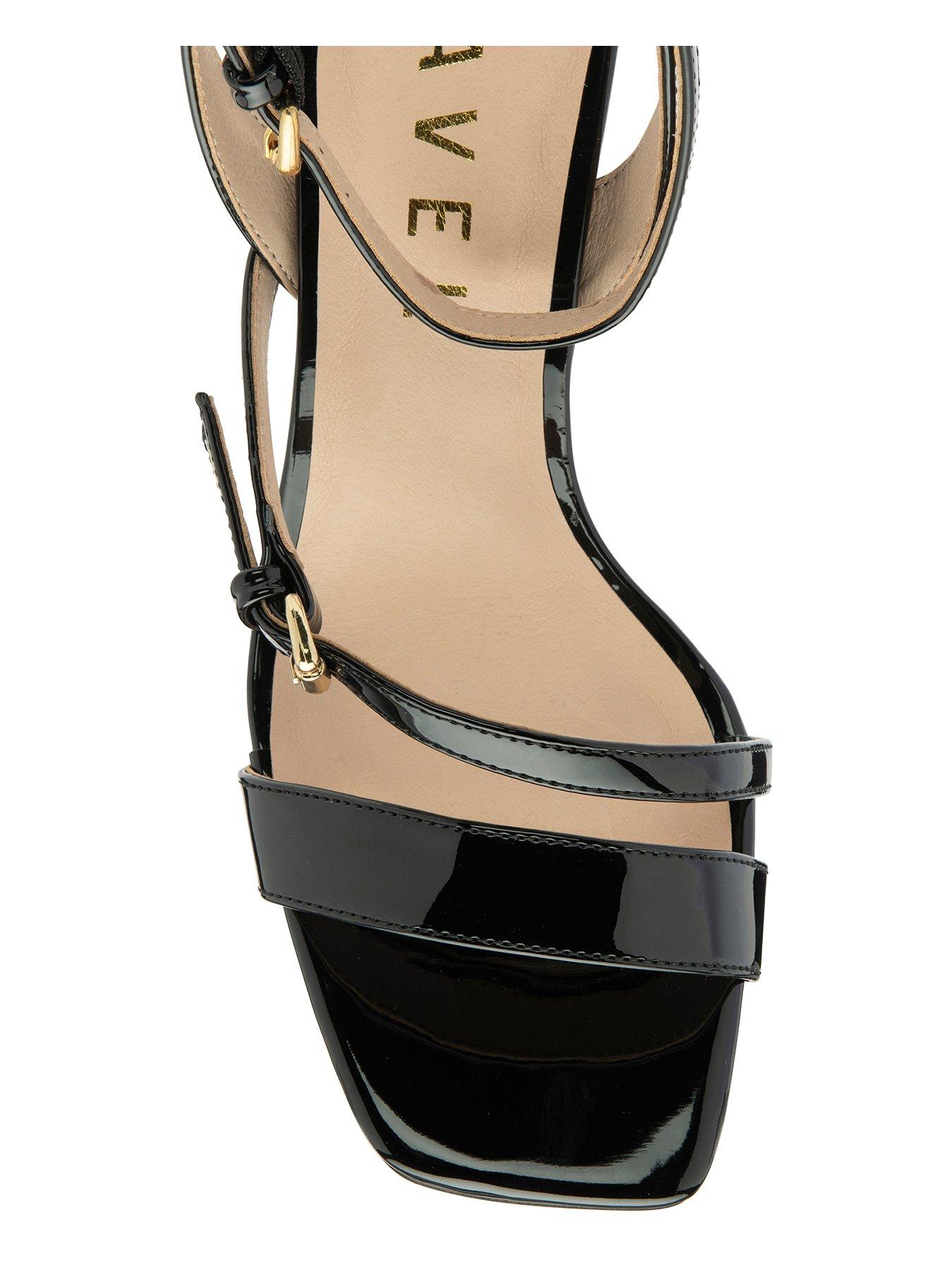 Ravel Arten Patent Strappy Heeled Sandals - Black | Very.co.uk