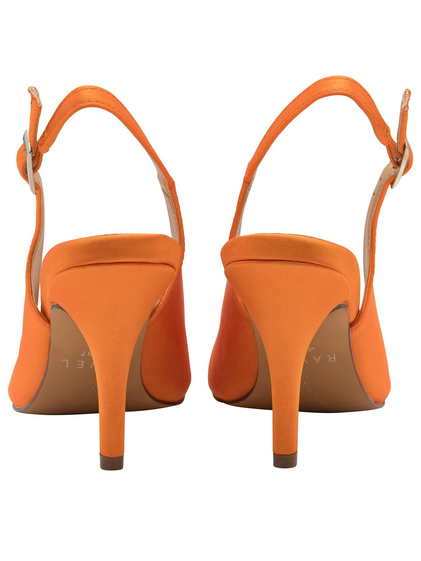 Ravel Kavan Satin Sling Back Heeled Shoe Orange Very