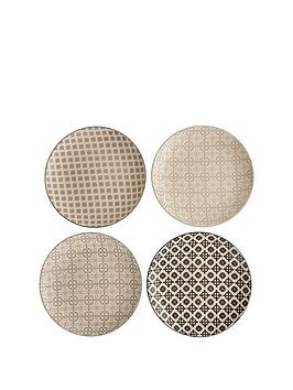 Product photograph of Hestia Retreat Tile Pattern Side Plates Ndash Set Of 4 from very.co.uk