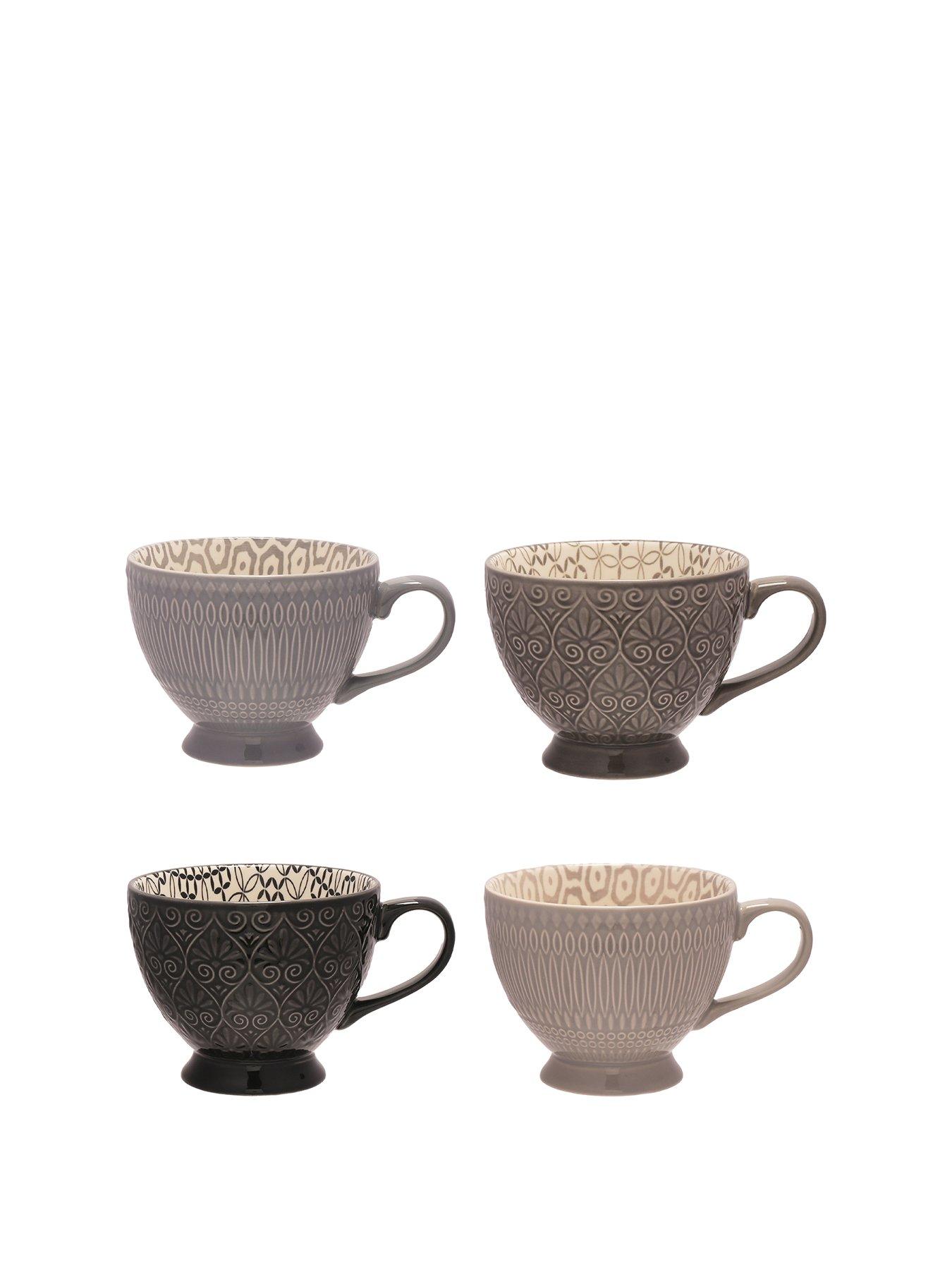 Image 2 of 6 of Hestia Retreat Tile Pattern Teacups &ndash; Set of 4