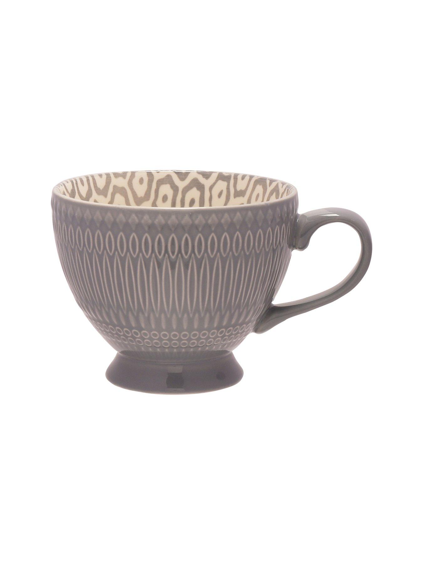 Image 3 of 6 of Hestia Retreat Tile Pattern Teacups &ndash; Set of 4