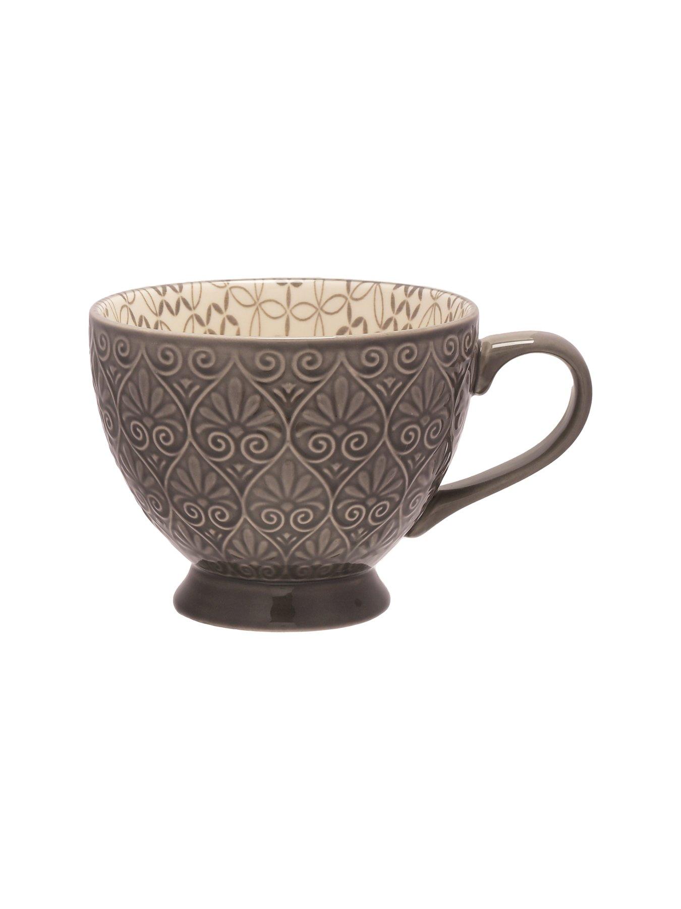 Image 6 of 6 of Hestia Retreat Tile Pattern Teacups &ndash; Set of 4