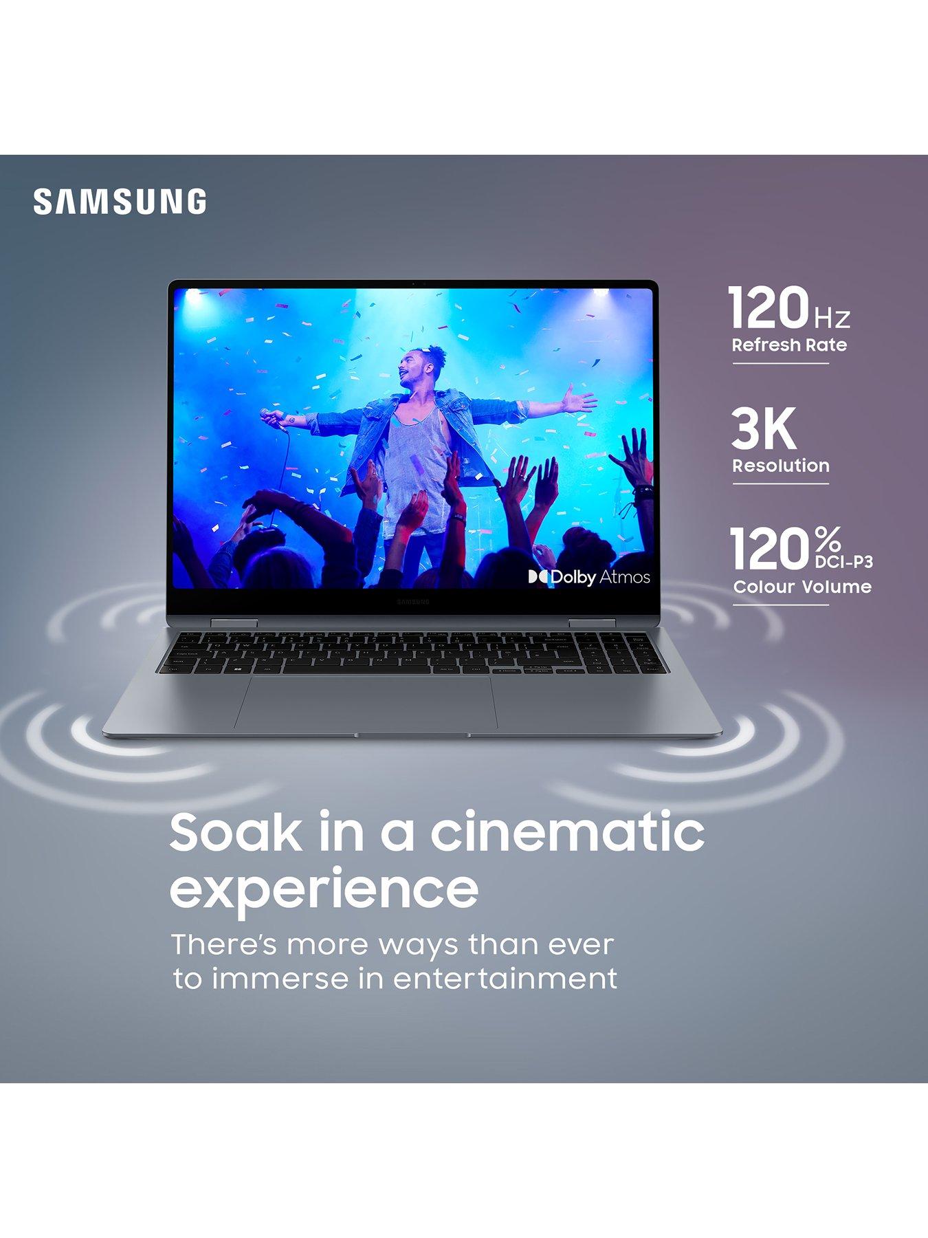 Image 5 of 7 of Samsung Galaxy Book4 Pro 360 (2024) Touchscreen Laptop - 16in WQXGA+,&nbsp;Intel Core Ultra 7, 16GB 1TB - Moonstone Grey