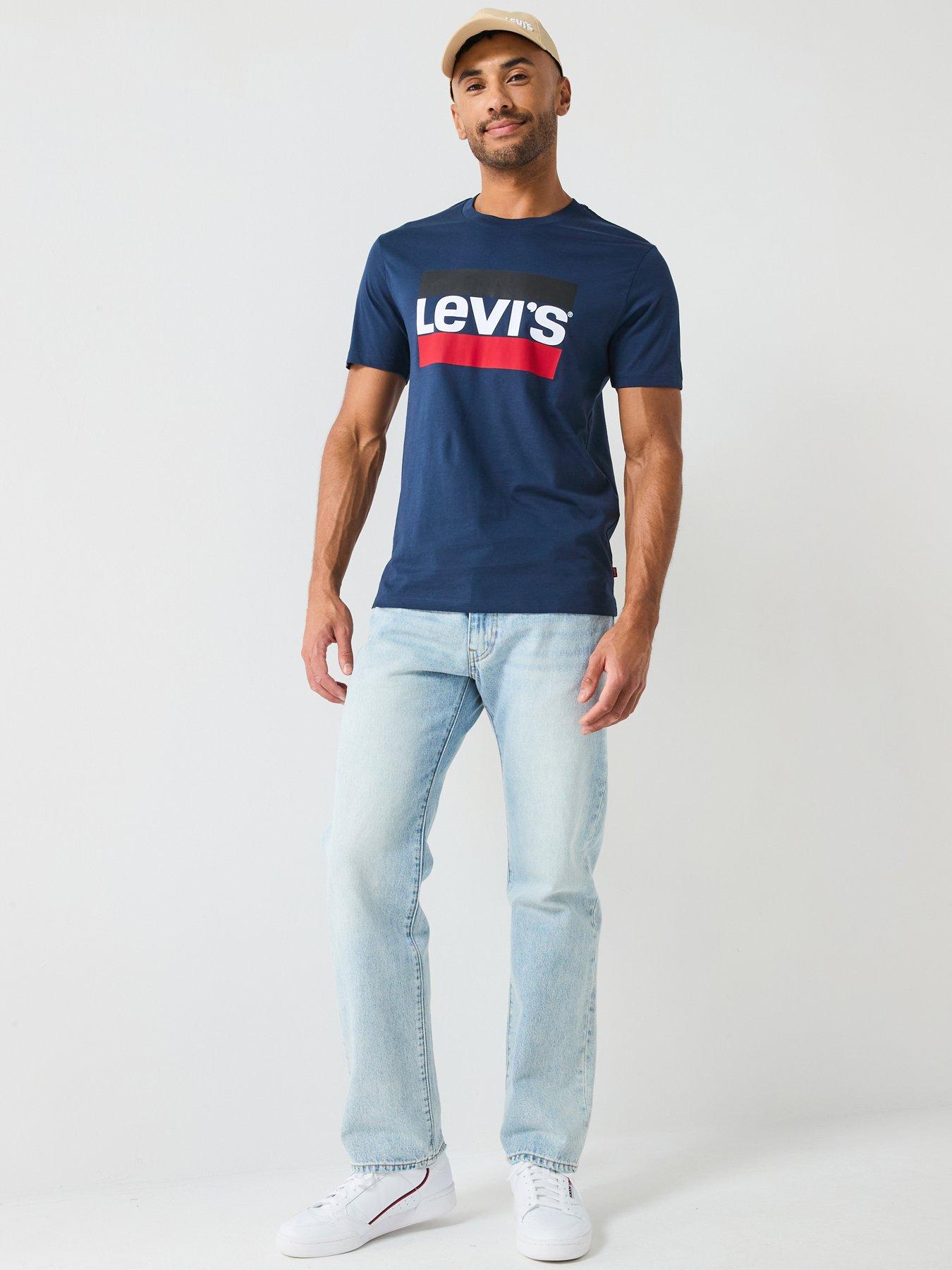 Image 3 of 4 of Levi's 555 Relaxed Straight Fit Jeans - Light Blue