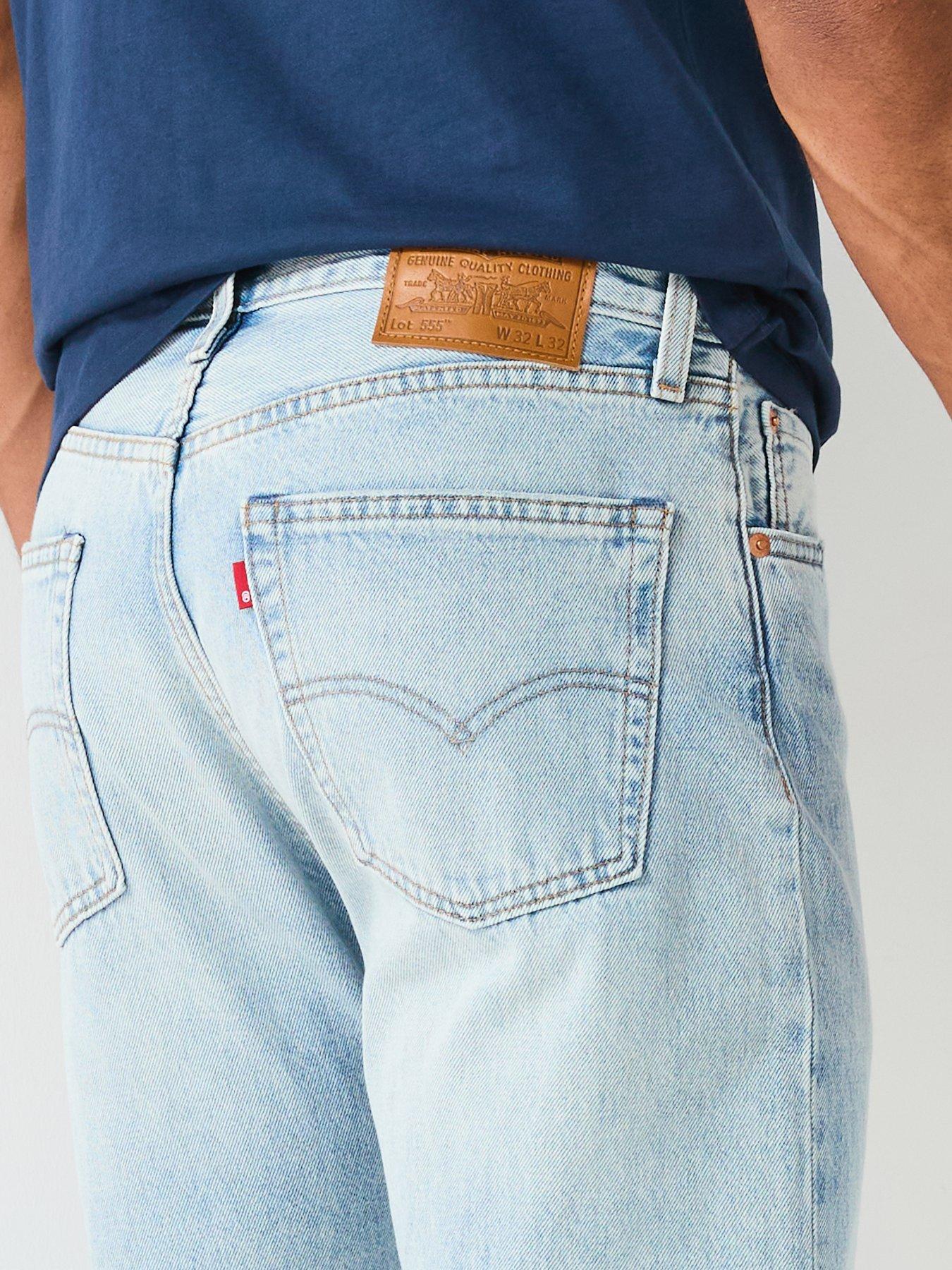 Image 4 of 4 of Levi's 555 Relaxed Straight Fit Jeans - Light Blue