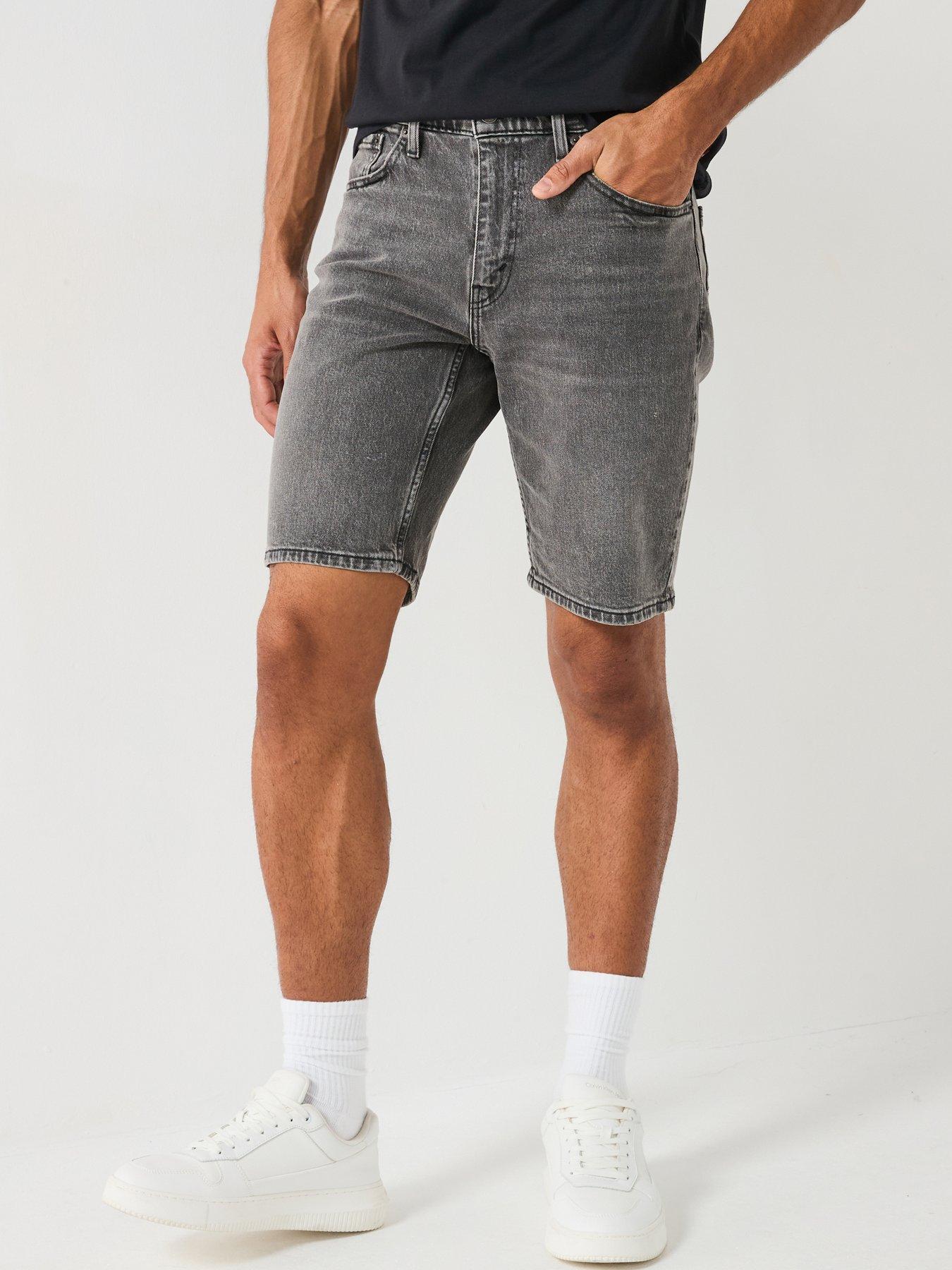 undefined 445 Athletic Denim Shorts - Down To My Core Short - Dark Grey