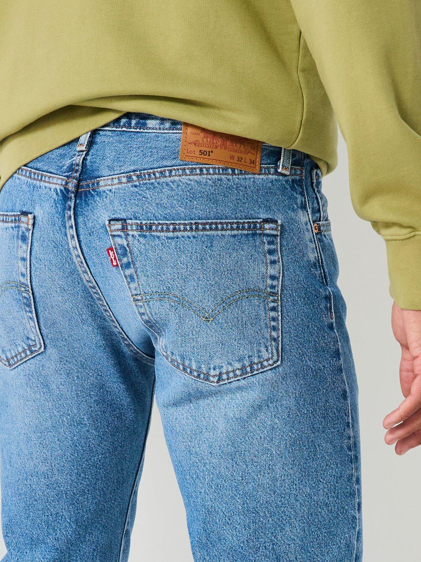 Image 4 of 5 of Levi's 501&reg; Original Straight Fit Jeans - Chemicals - Blue