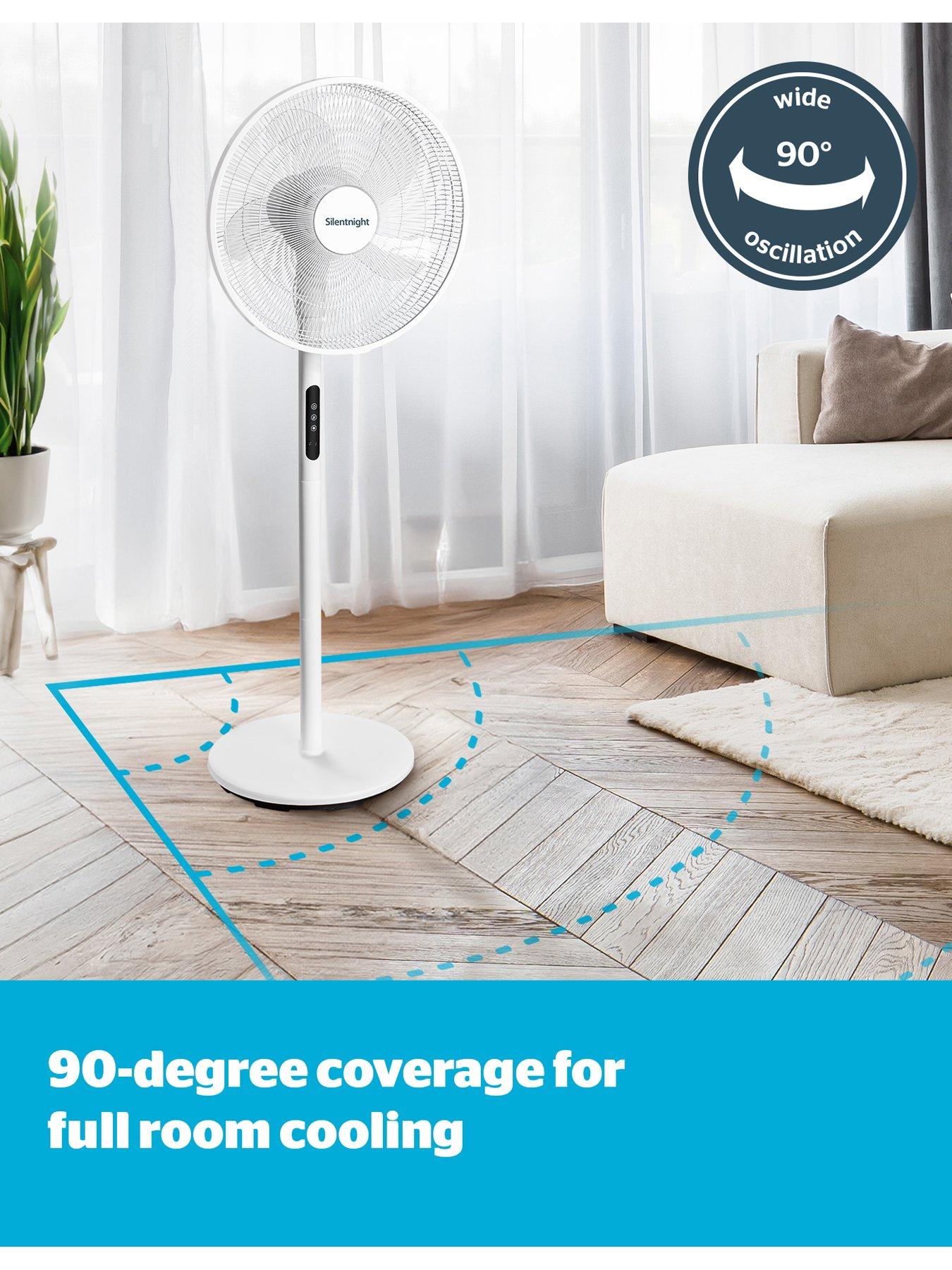 Image 4 of 6 of Silentnight Home Electrics Airmax 1800 Oscillating Stand Fan - White LED Display