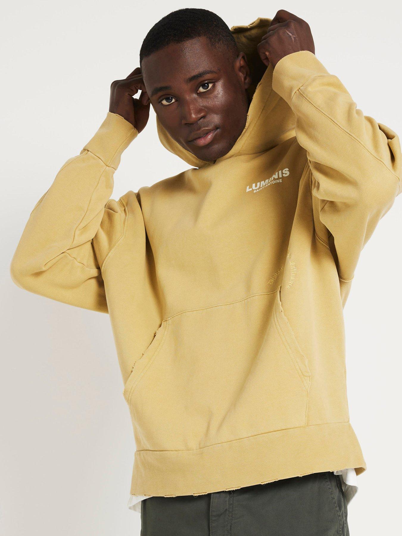 Washed yellow hoodie clearance