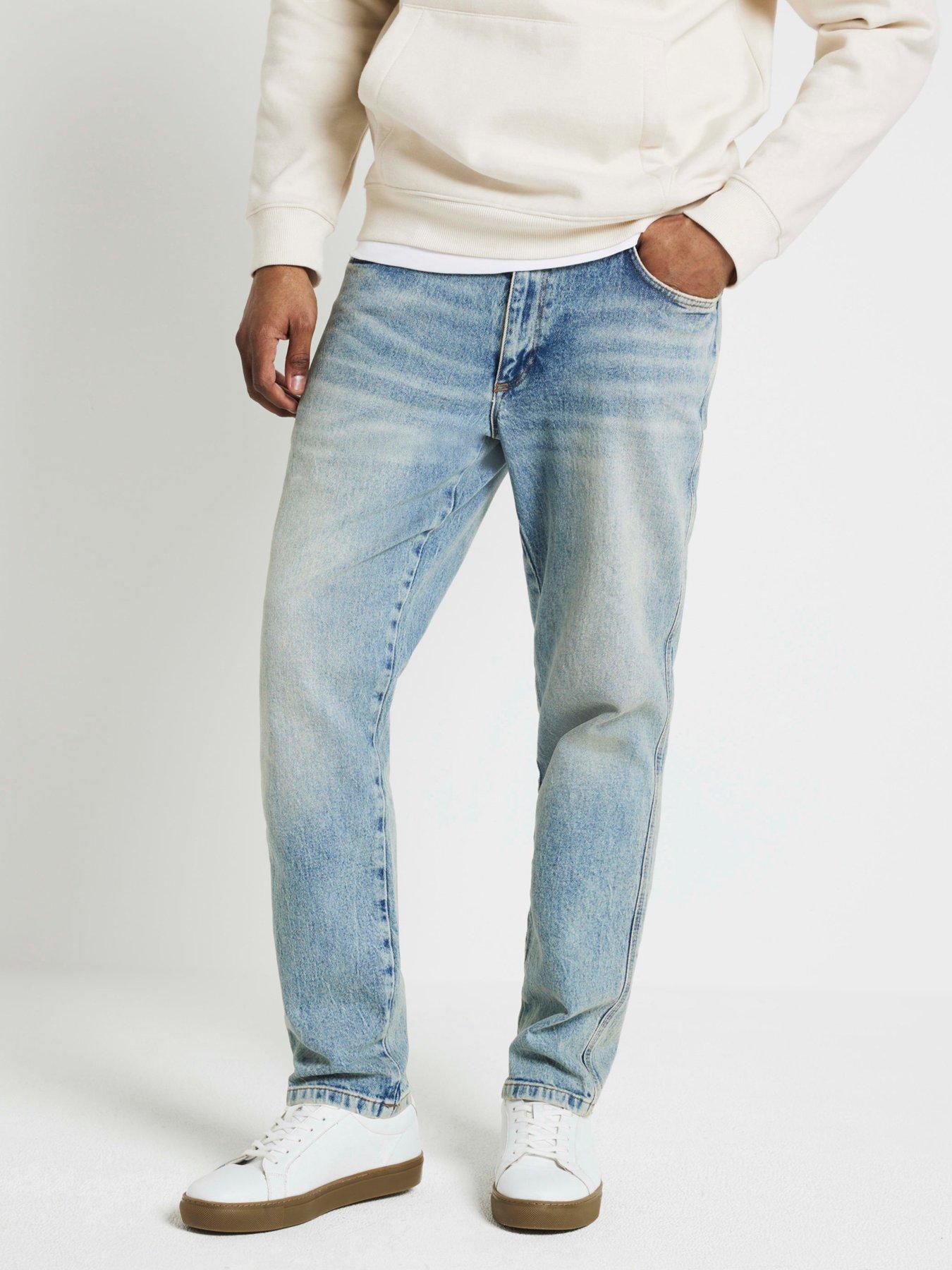 River Island Tapered Rocket Jean - Light Blue | Very.co.uk