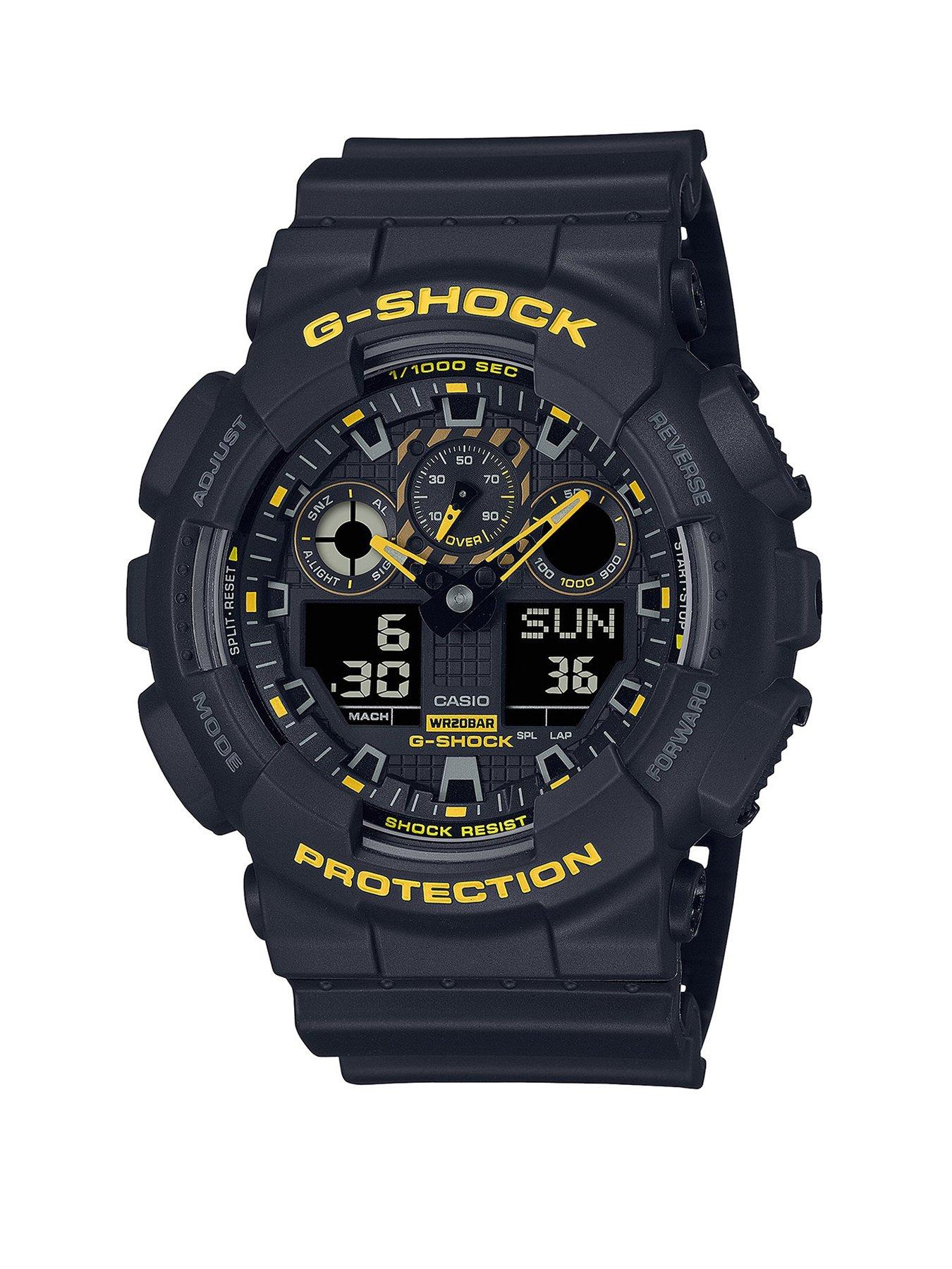 undefined G-Shock GA-100CY-1AER Black Yellow Resin Watch