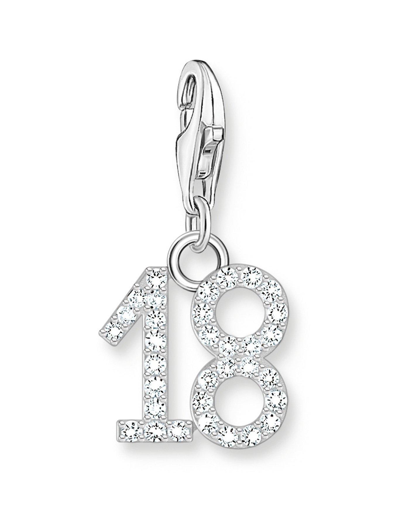 Thomas Sabo Charm Number 18 - 925 Silver and Zirconia