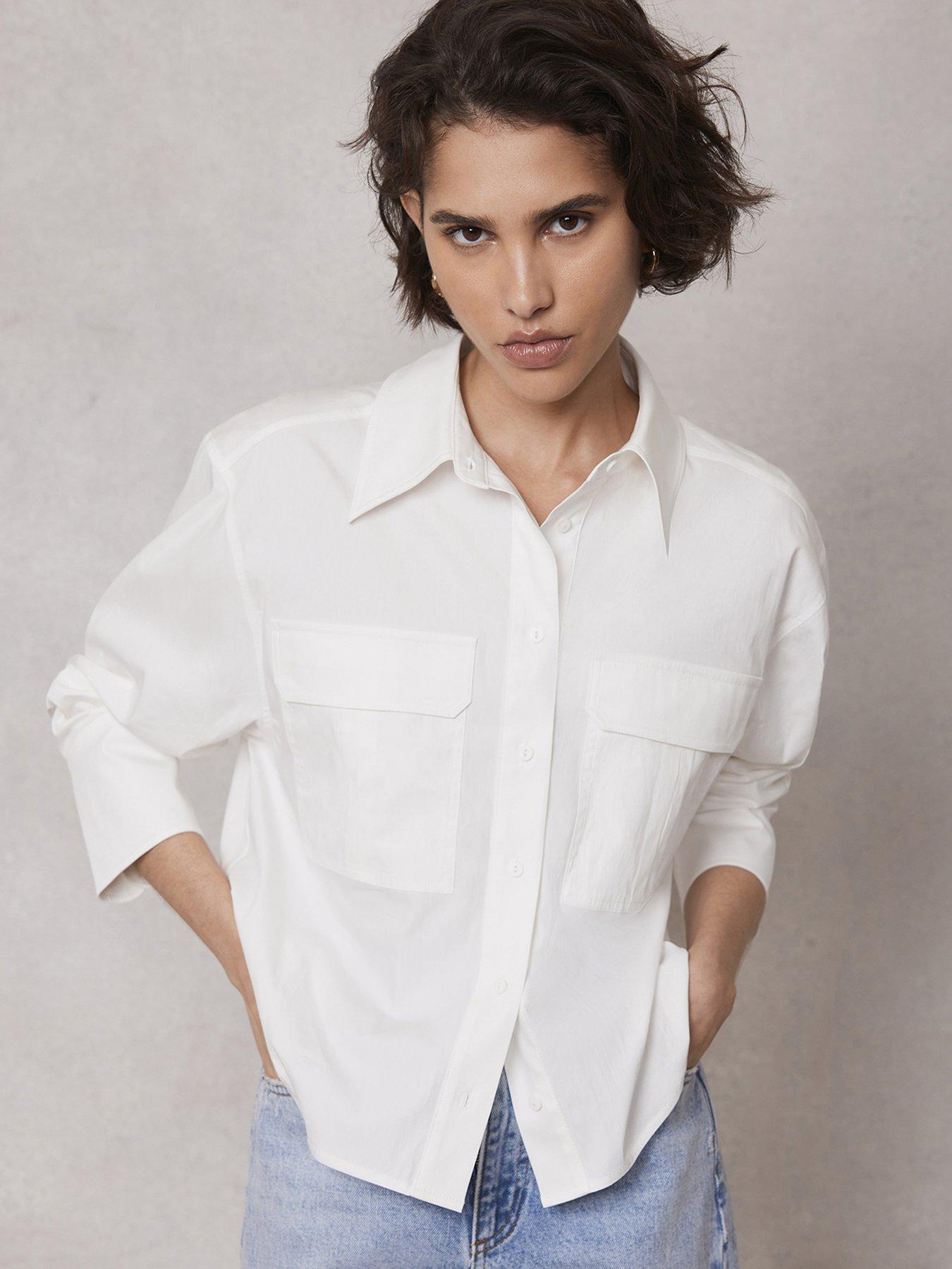 Mint Velvet Cropped Utility Shirt | Very.co.uk
