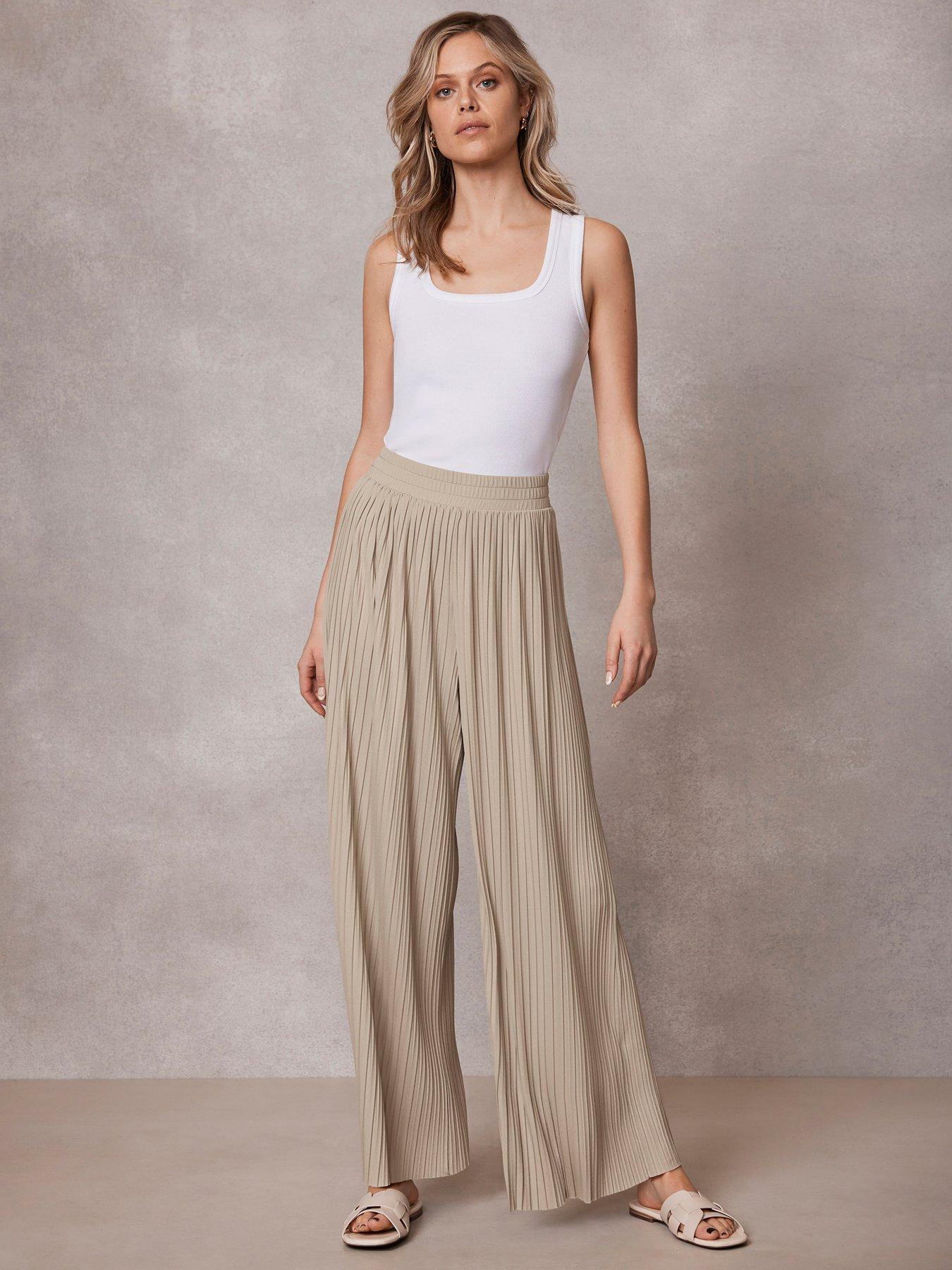 Velvet pleated trousers sales
