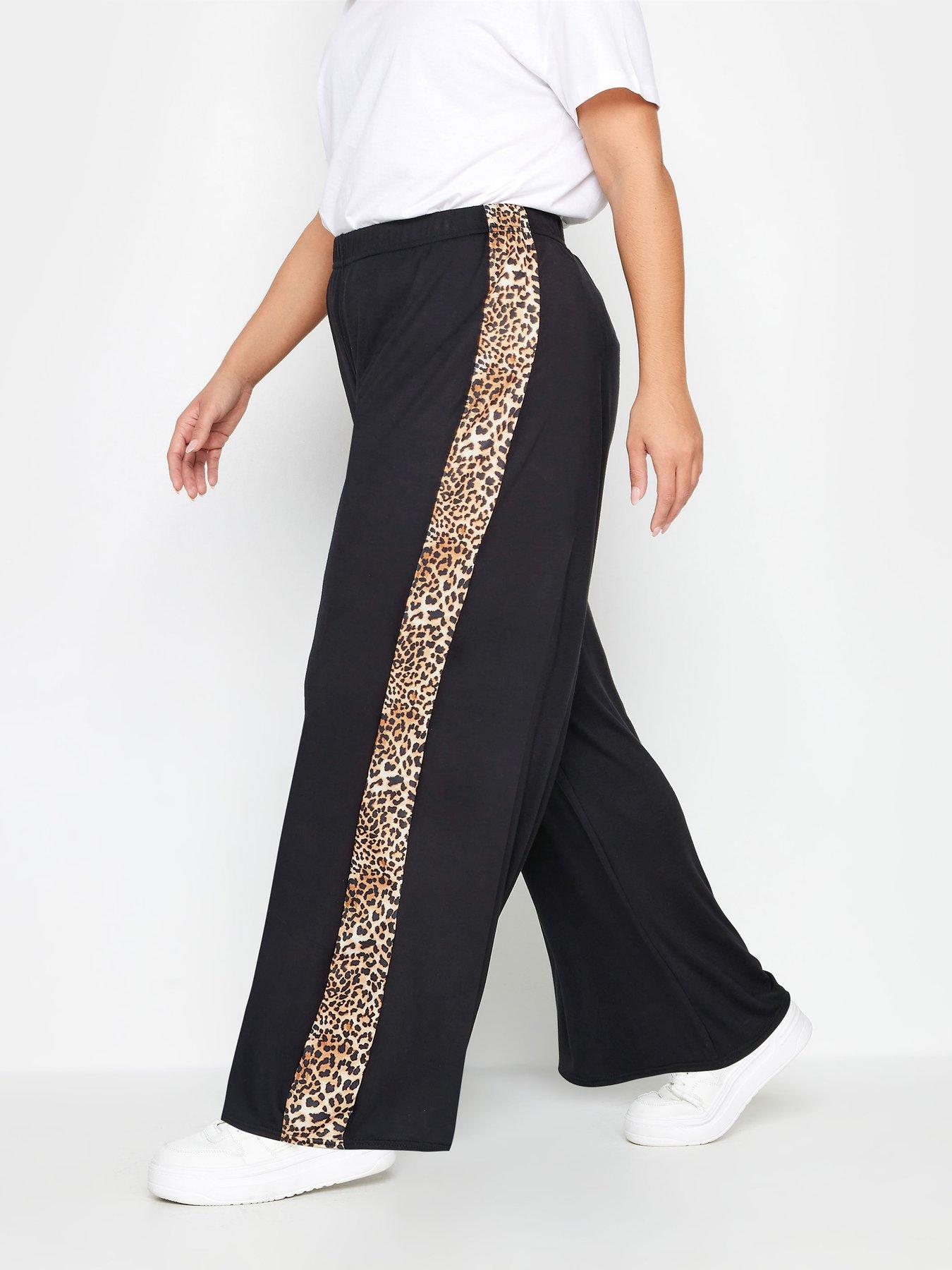 YOURS LONDON Black Button Scuba Crepe Wide Leg Trousers