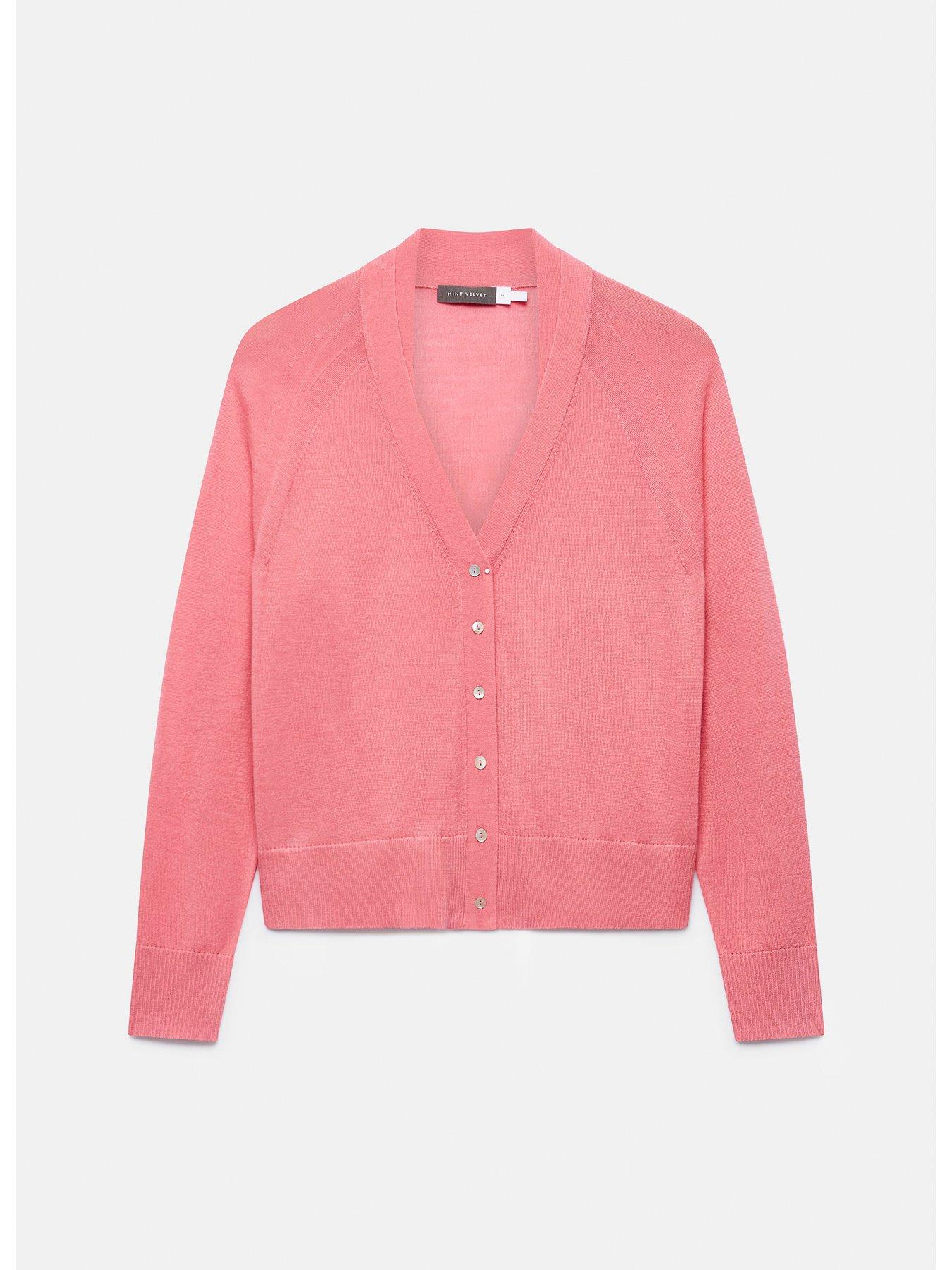 Pink Button Up Cardigan