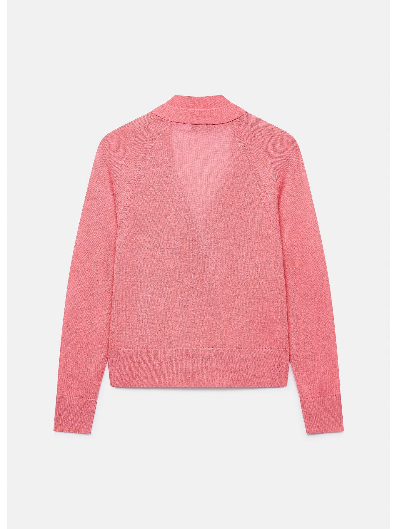 Pink Button Up Cardigan