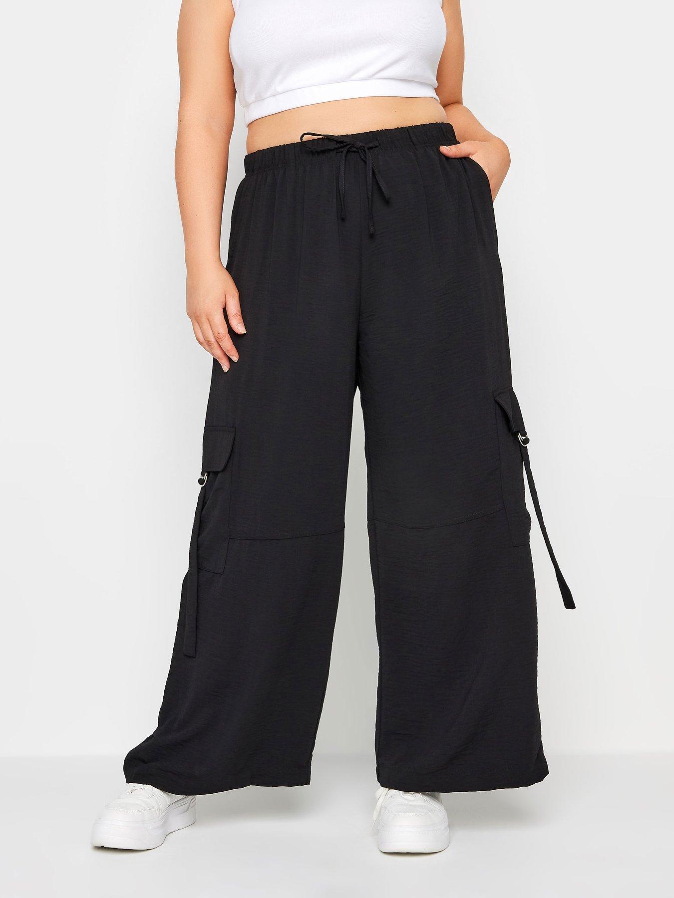 Quiz Black Scuba Crepe Trouser With Gold Buckle Very