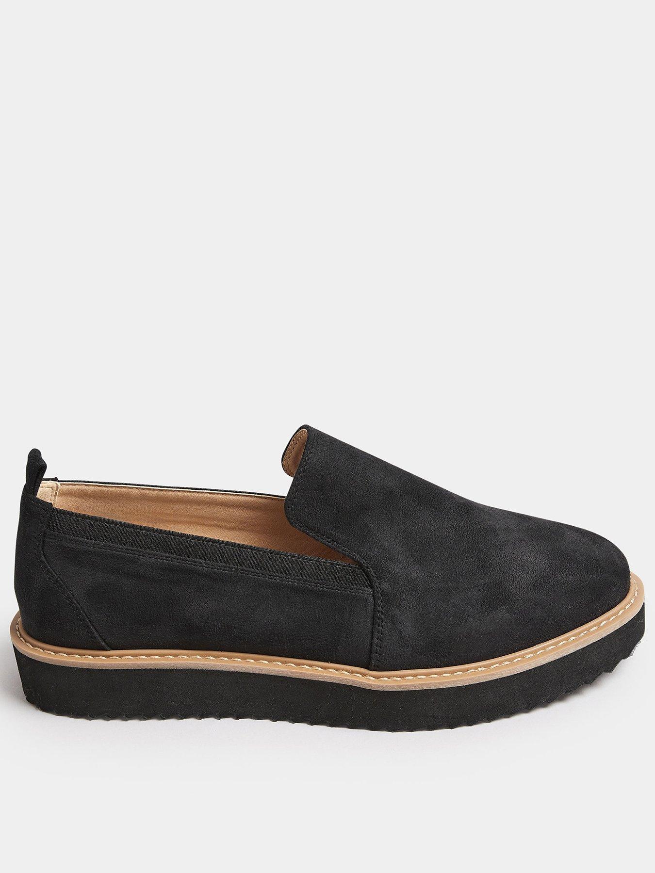 Yours Extra Wide Fit Eva Wedge Slip On Loafer - Black